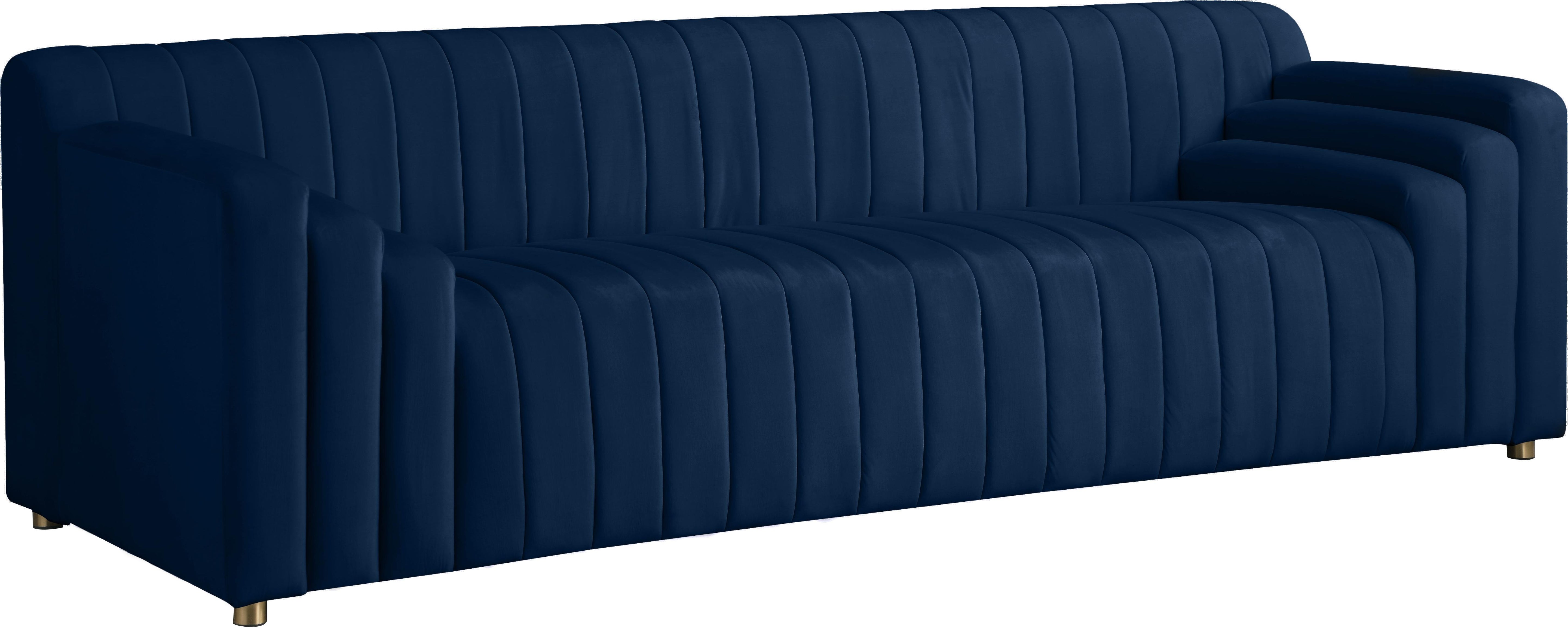 Naya Navy Velvet Sofa - Luxury Home Furniture (MI)