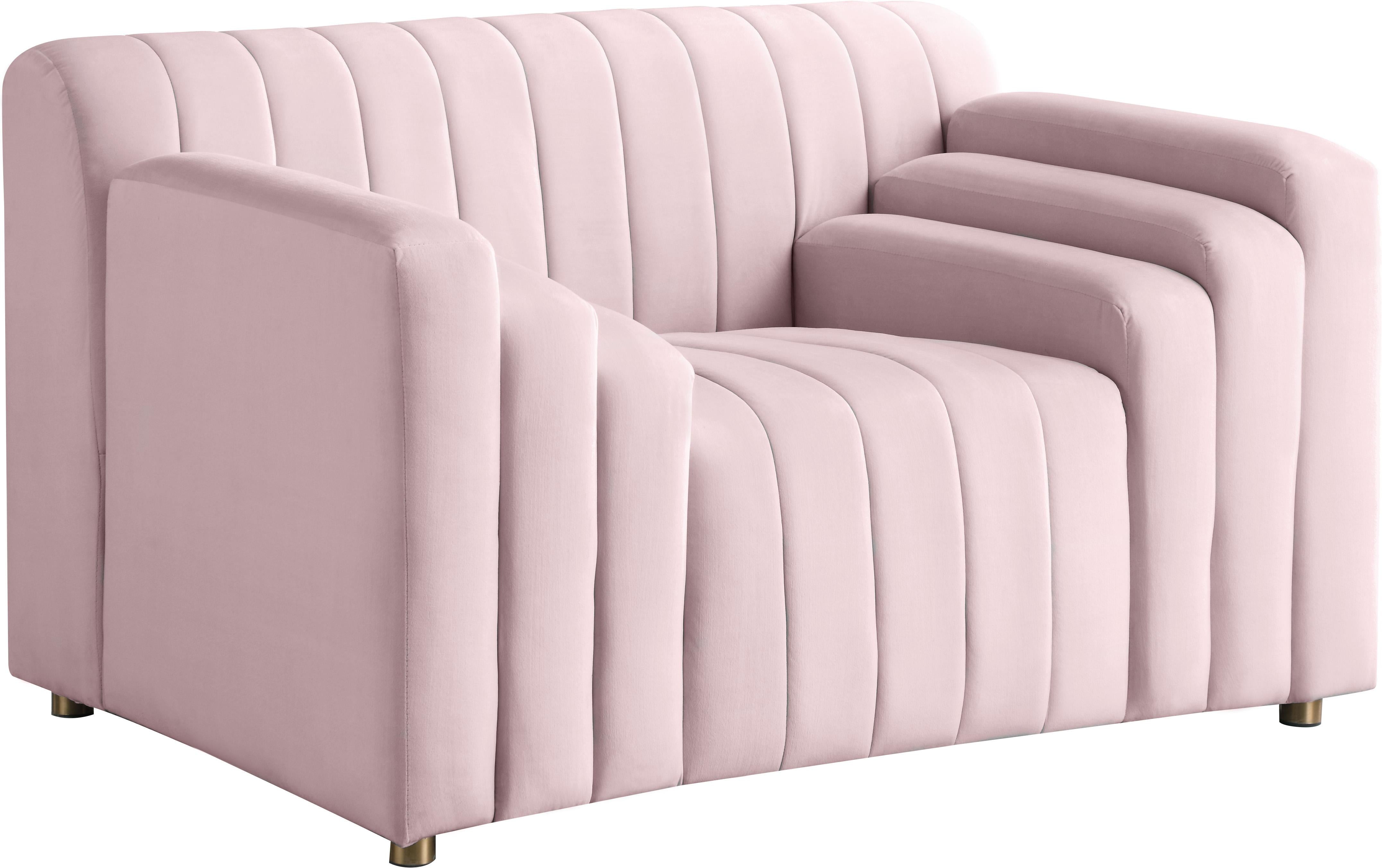 Naya Pink Velvet Chair - Luxury Home Furniture (MI)