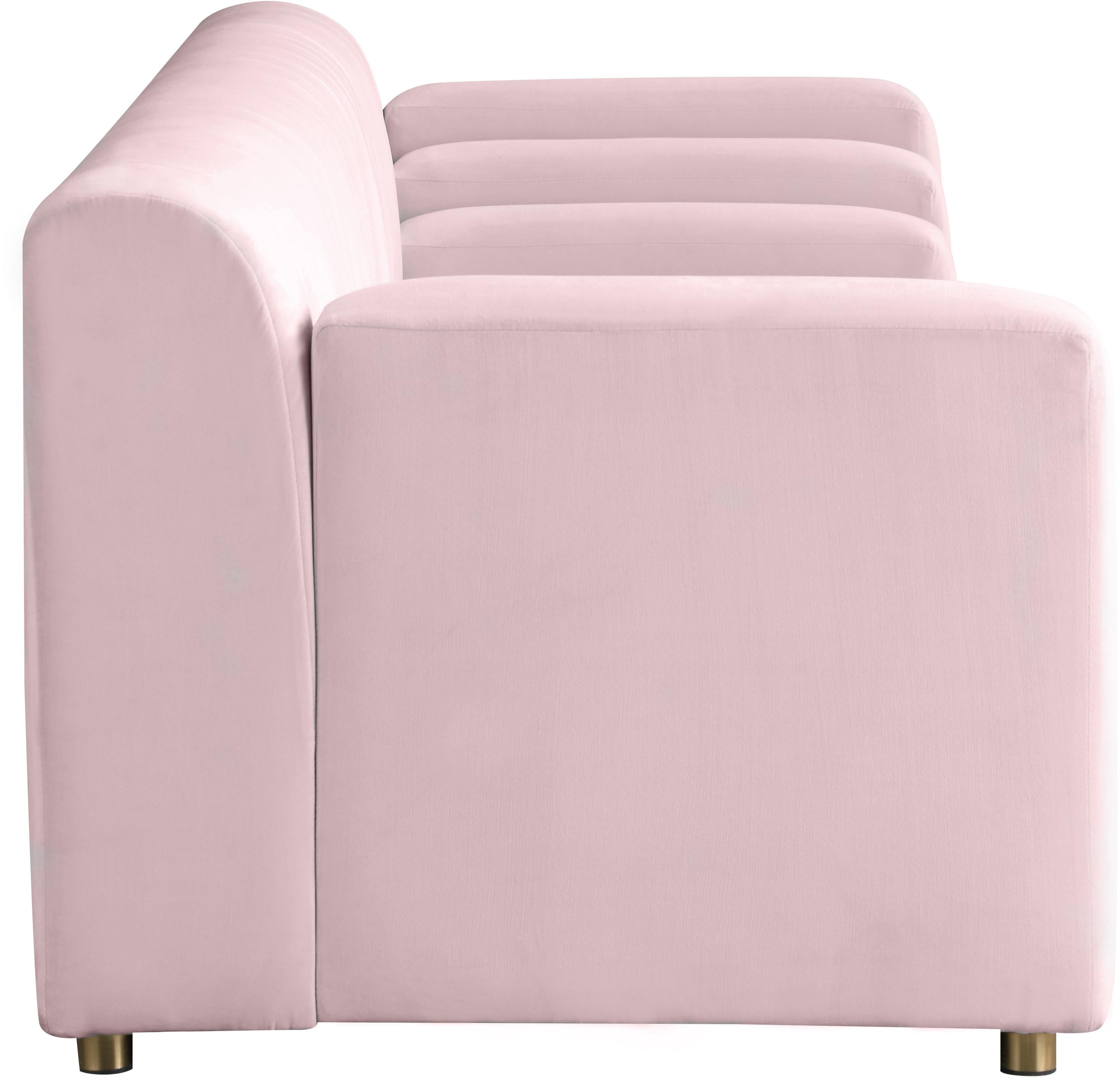 Naya Pink Velvet Sofa - Luxury Home Furniture (MI)