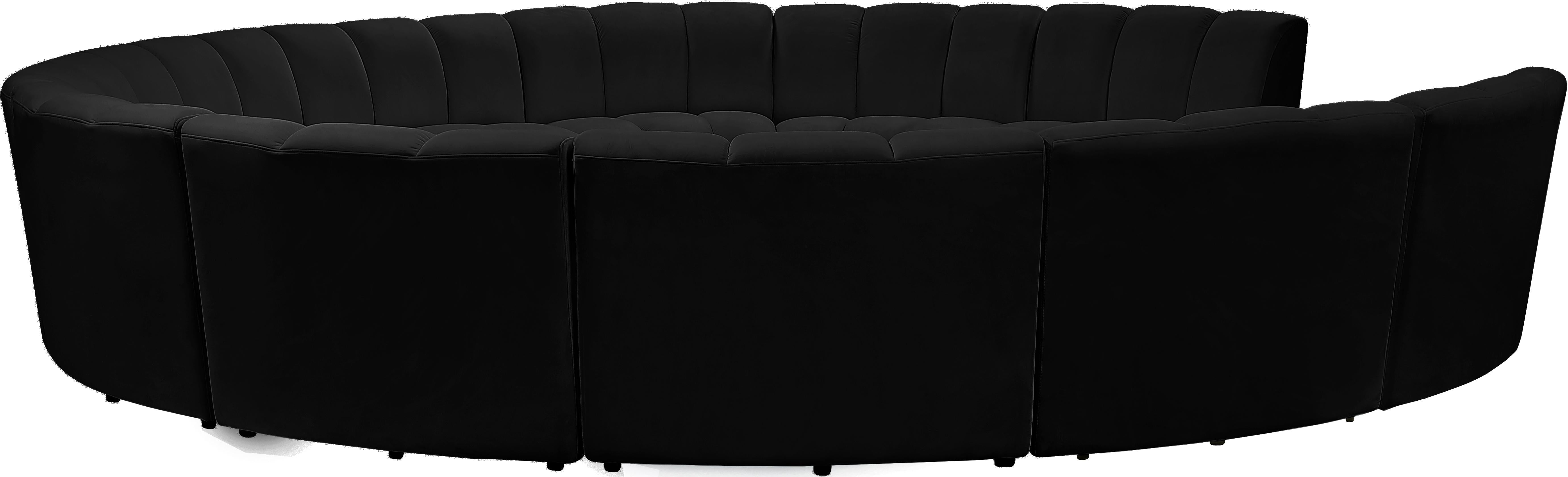Infinity Black Velvet 11pc. Modular Sectional - Luxury Home Furniture (MI)