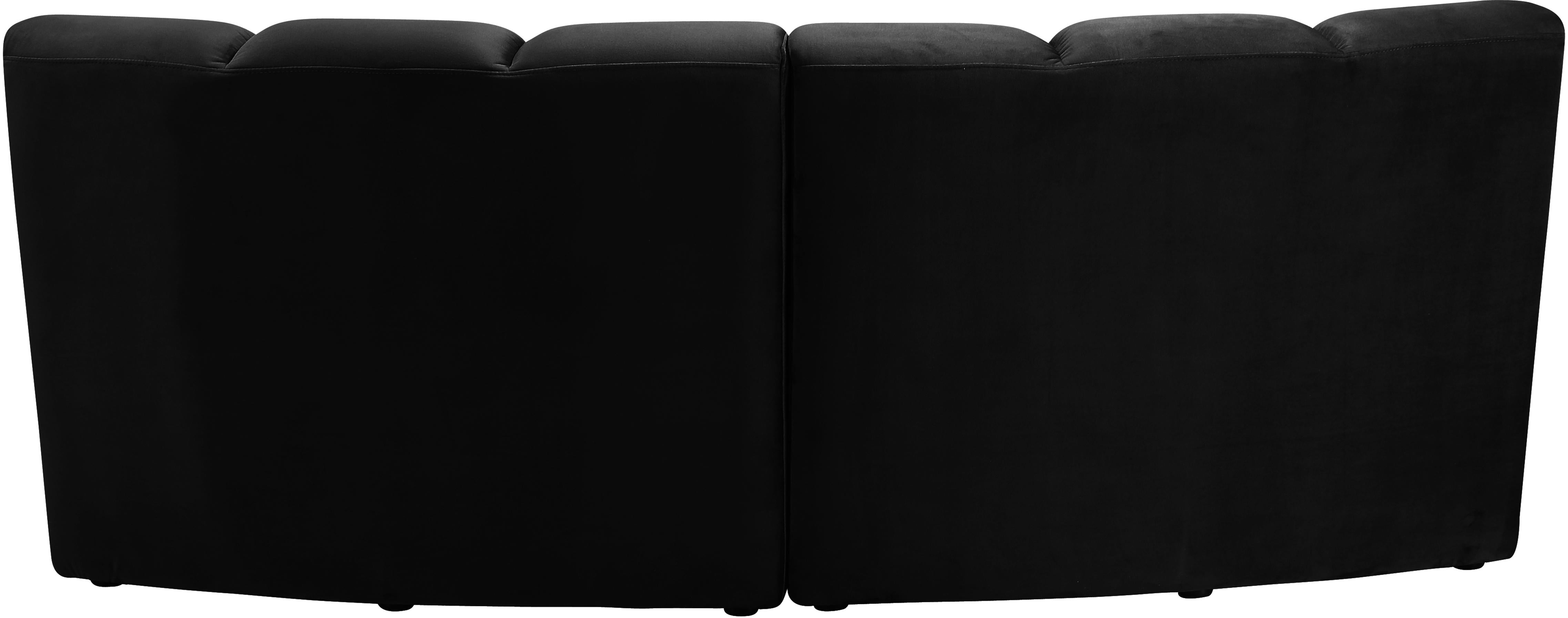 Infinity Black Velvet 2pc. Modular Sectional - Luxury Home Furniture (MI)