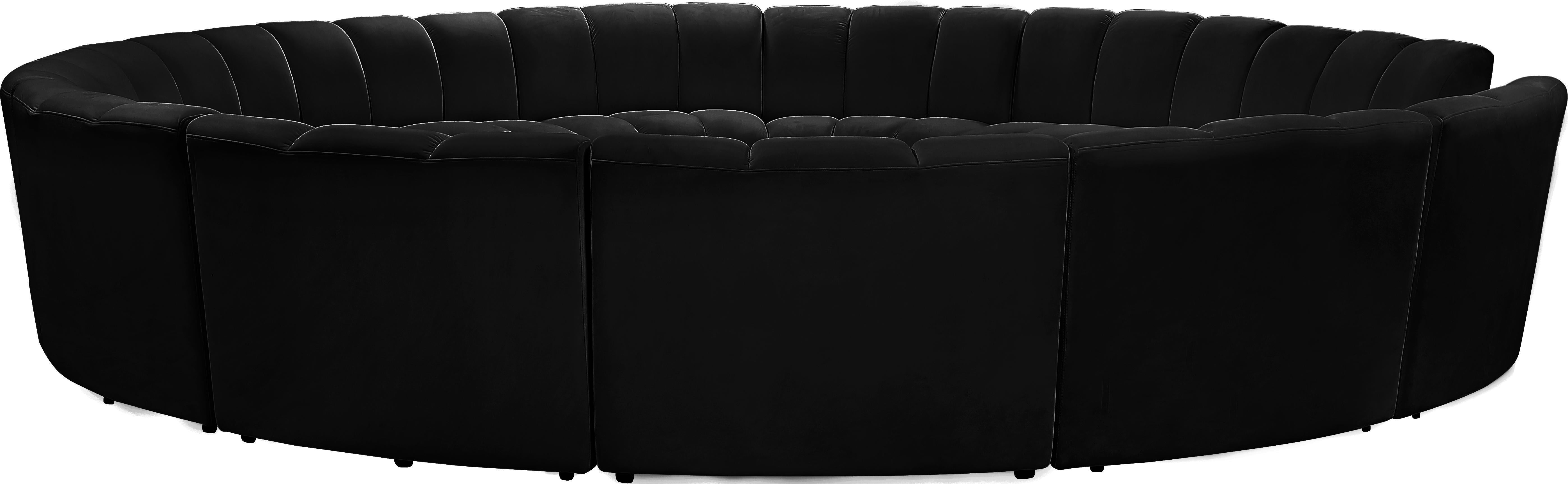 Infinity Black Velvet 12pc. Modular Sectional - Luxury Home Furniture (MI)
