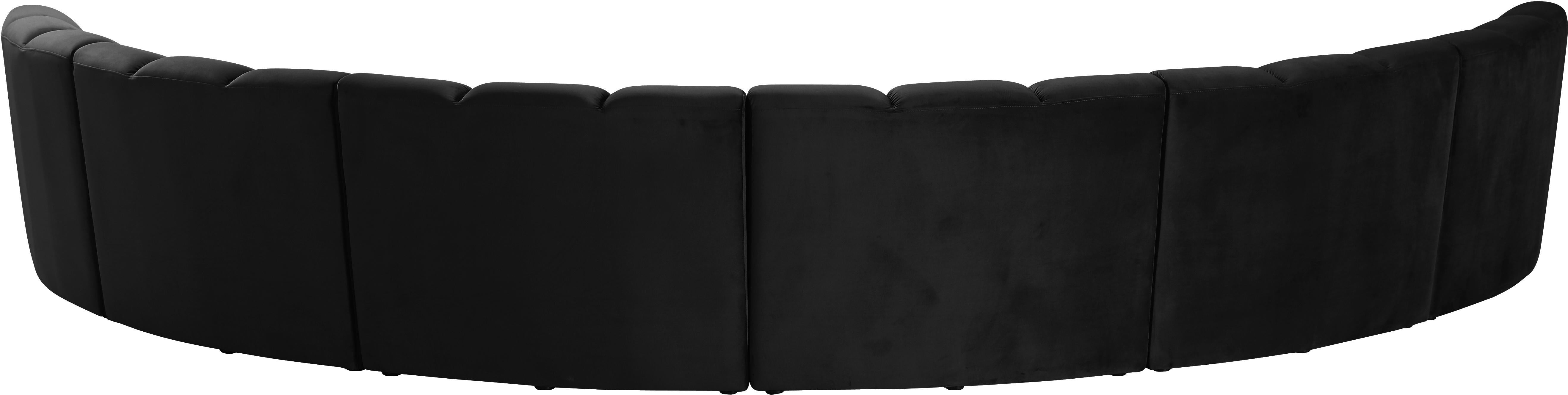 Infinity Black Velvet 6pc. Modular Sectional - Luxury Home Furniture (MI)