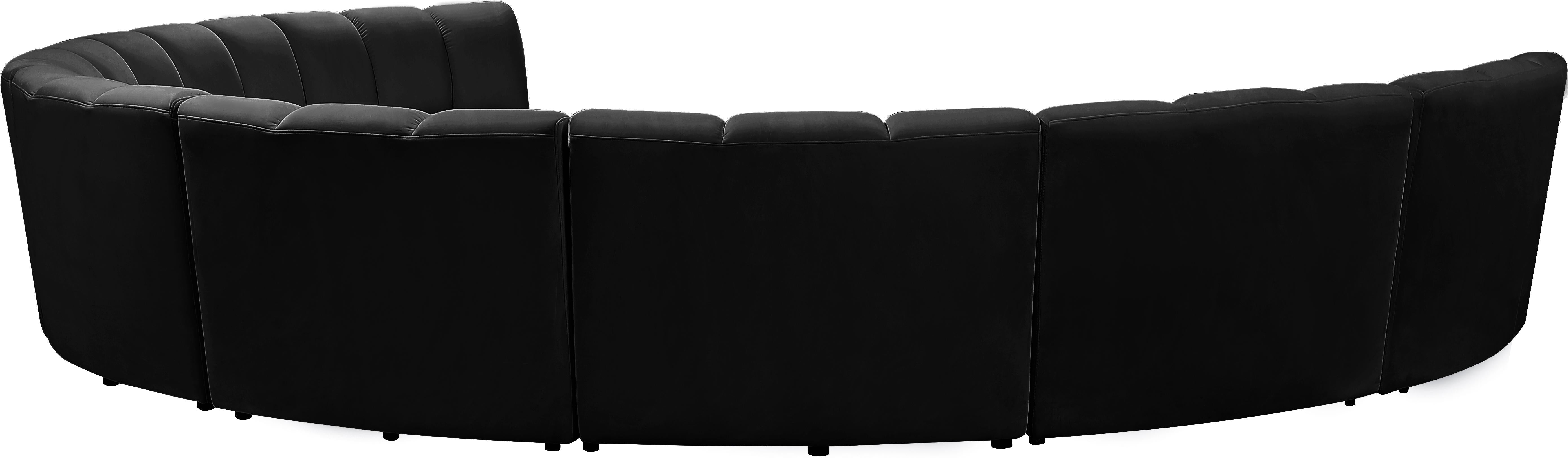 Infinity Black Velvet 8pc. Modular Sectional - Luxury Home Furniture (MI)