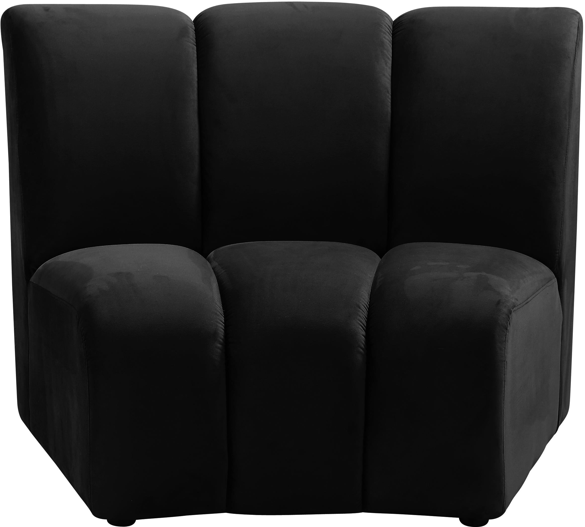 Infinity Black Velvet Modular Chair - Luxury Home Furniture (MI)