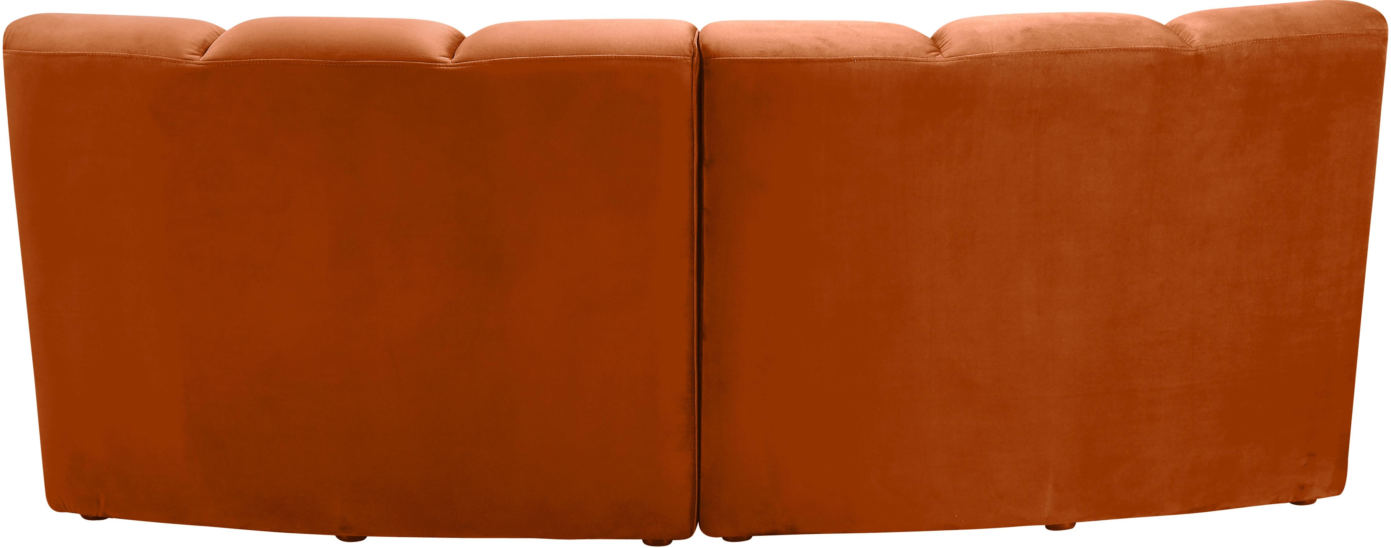 Infinity Cognac Velvet 2pc. Modular Sectional - Luxury Home Furniture (MI)