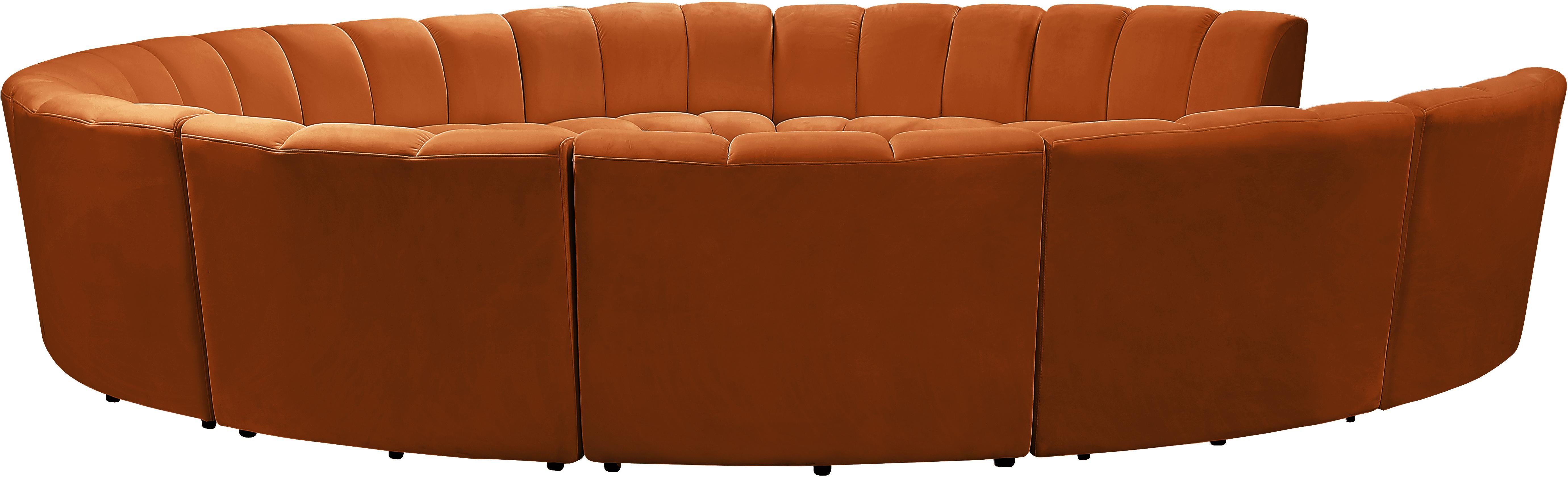 Infinity Cognac Velvet 11pc. Modular Sectional - Luxury Home Furniture (MI)