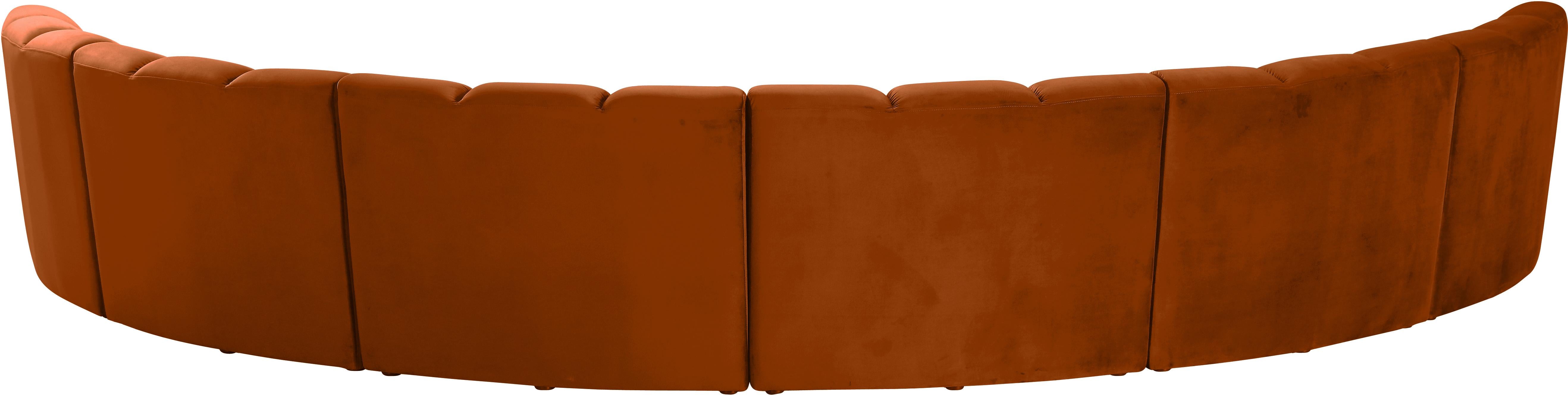 Infinity Cognac Velvet 6pc. Modular Sectional - Luxury Home Furniture (MI)