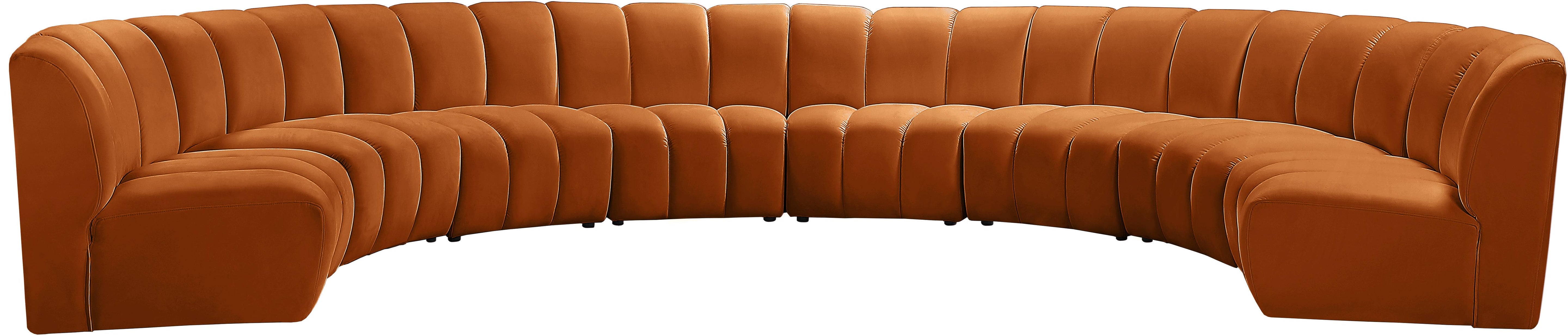 Infinity Cognac Velvet 8pc. Modular Sectional - Luxury Home Furniture (MI)