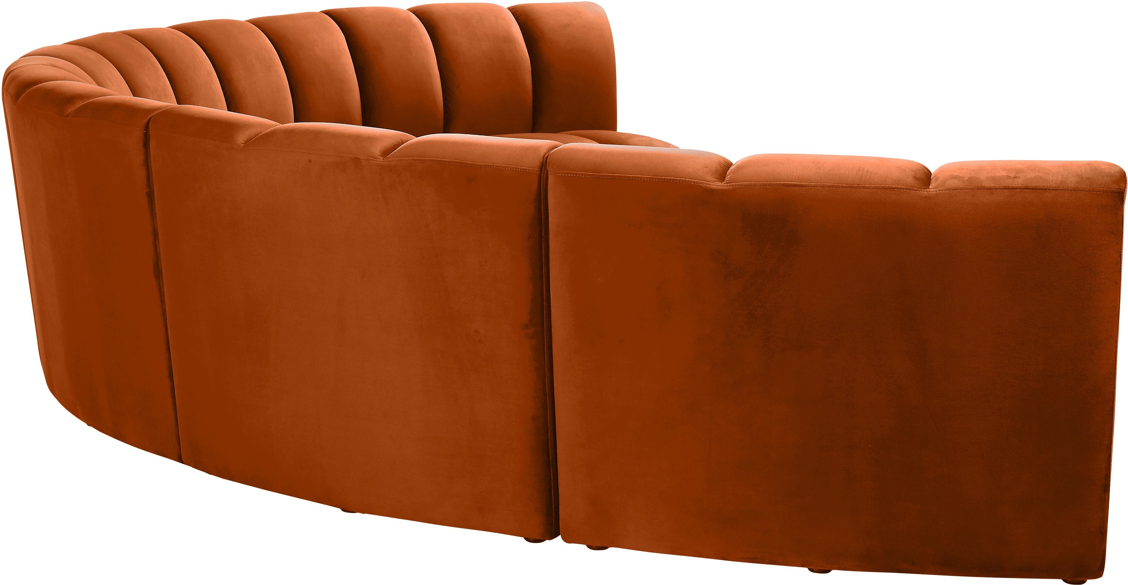 Infinity Cognac Velvet 6pc. Modular Sectional - Luxury Home Furniture (MI)