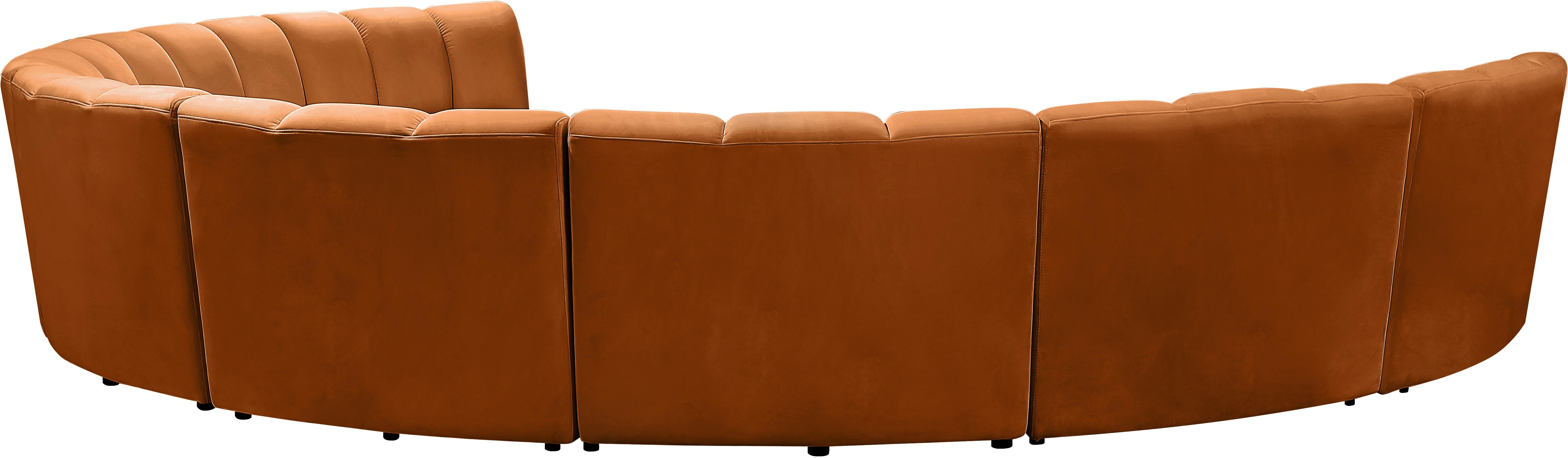 Infinity Cognac Velvet 8pc. Modular Sectional - Luxury Home Furniture (MI)