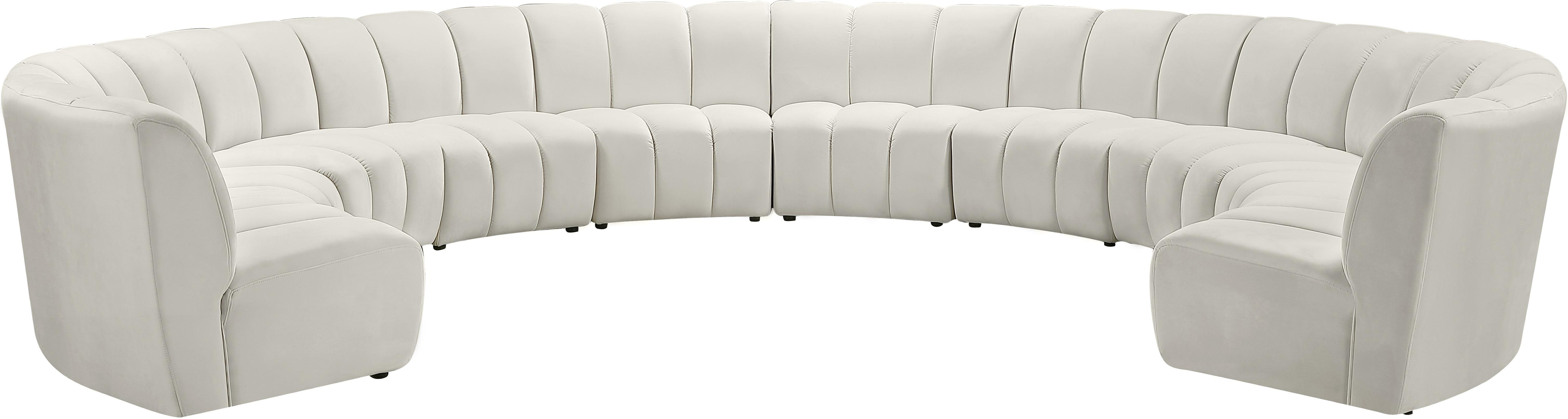 Infinity Cream Velvet 10pc. Modular Sectional - Luxury Home Furniture (MI)