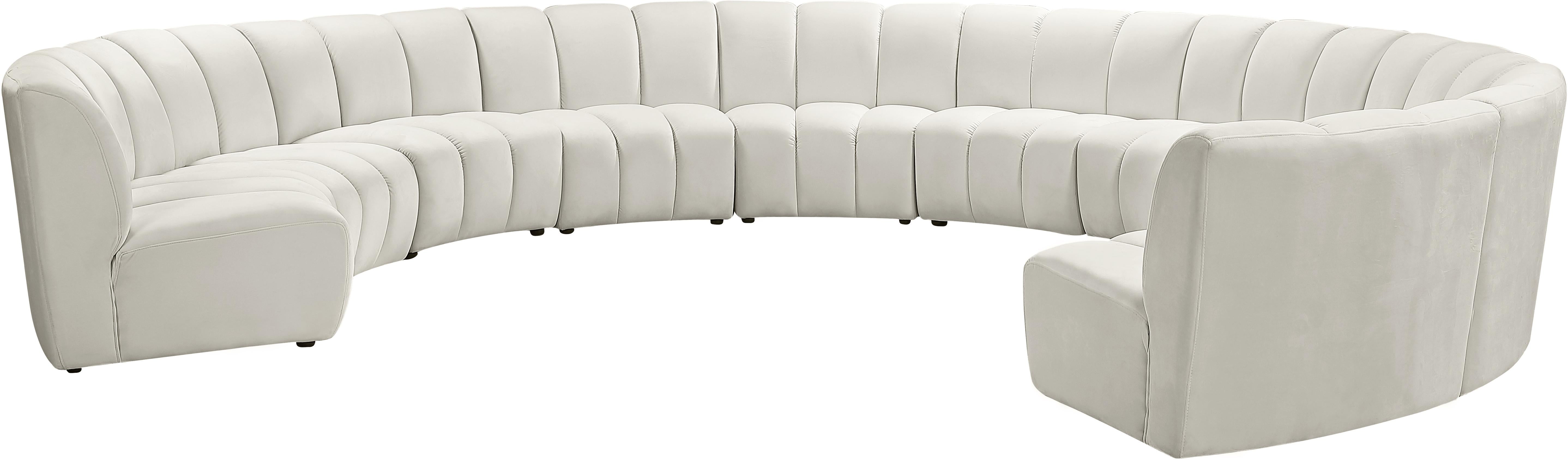 Infinity Cream Velvet 10pc. Modular Sectional - Luxury Home Furniture (MI)