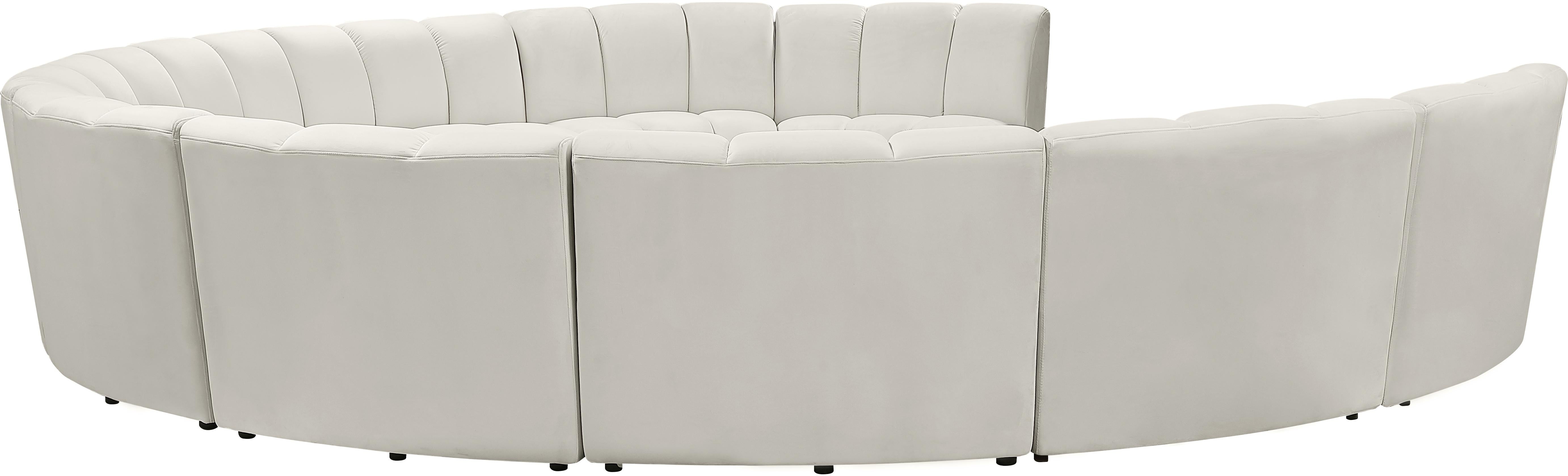 Infinity Cream Velvet 10pc. Modular Sectional - Luxury Home Furniture (MI)