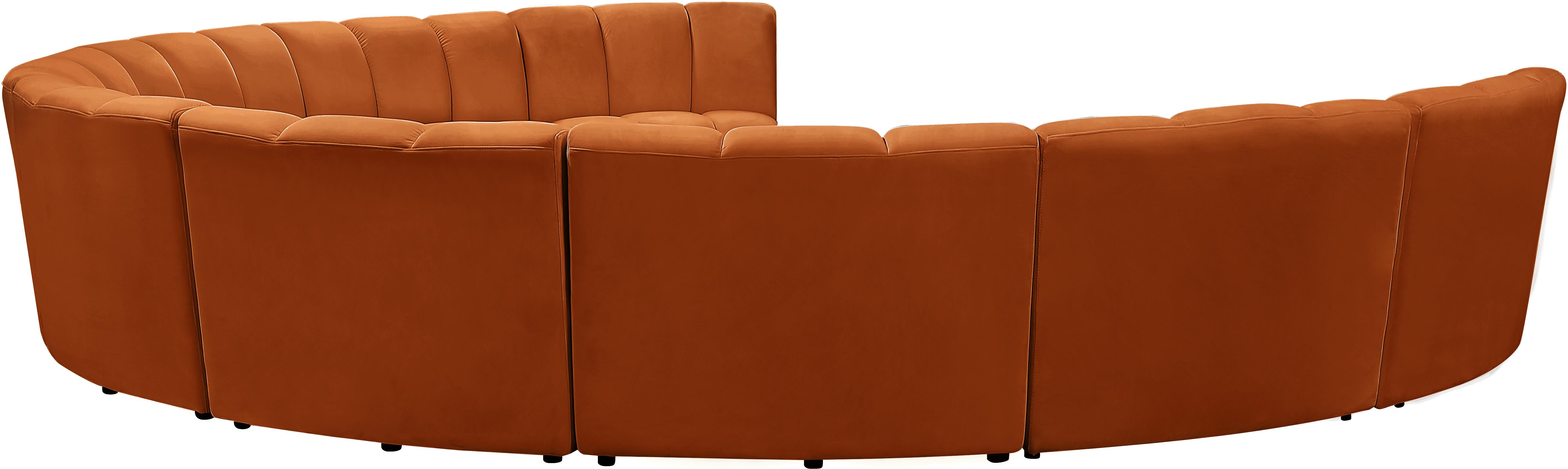 Infinity Cognac Velvet 9pc. Modular Sectional - Luxury Home Furniture (MI)