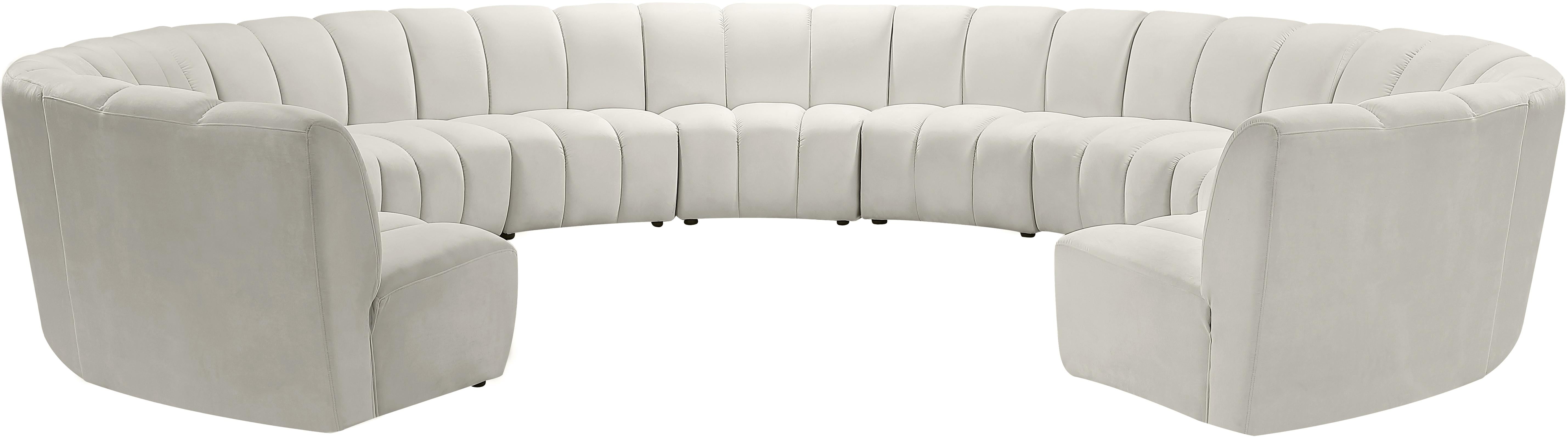 Infinity Cream Velvet 11pc. Modular Sectional - Luxury Home Furniture (MI)
