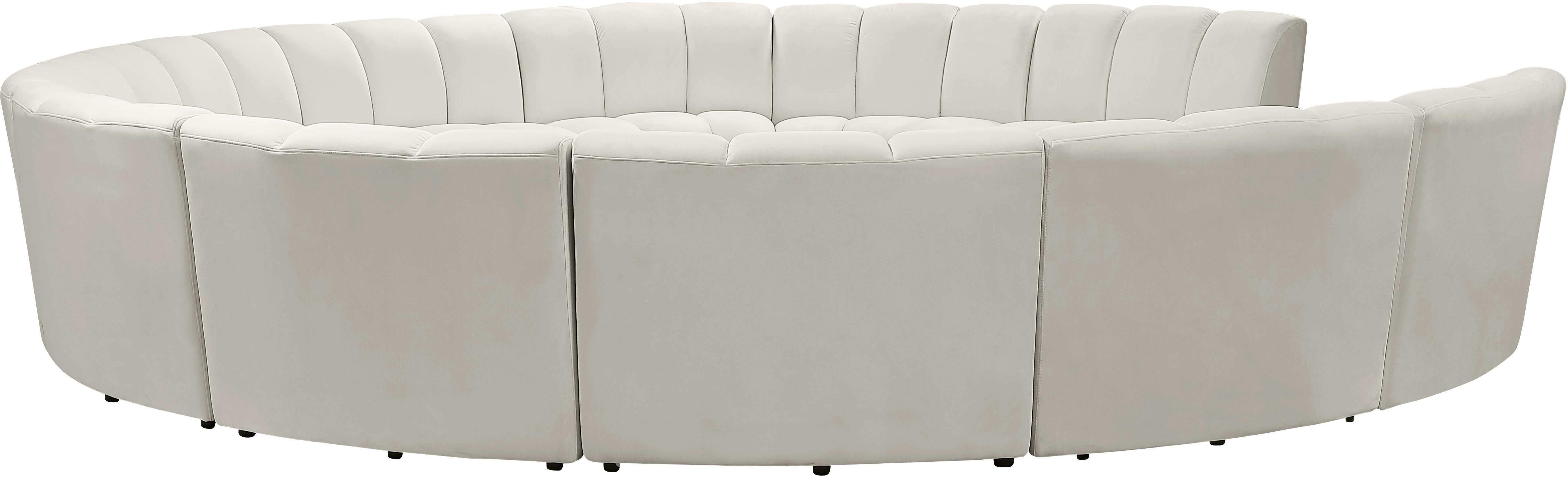 Infinity Cream Velvet 11pc. Modular Sectional - Luxury Home Furniture (MI)