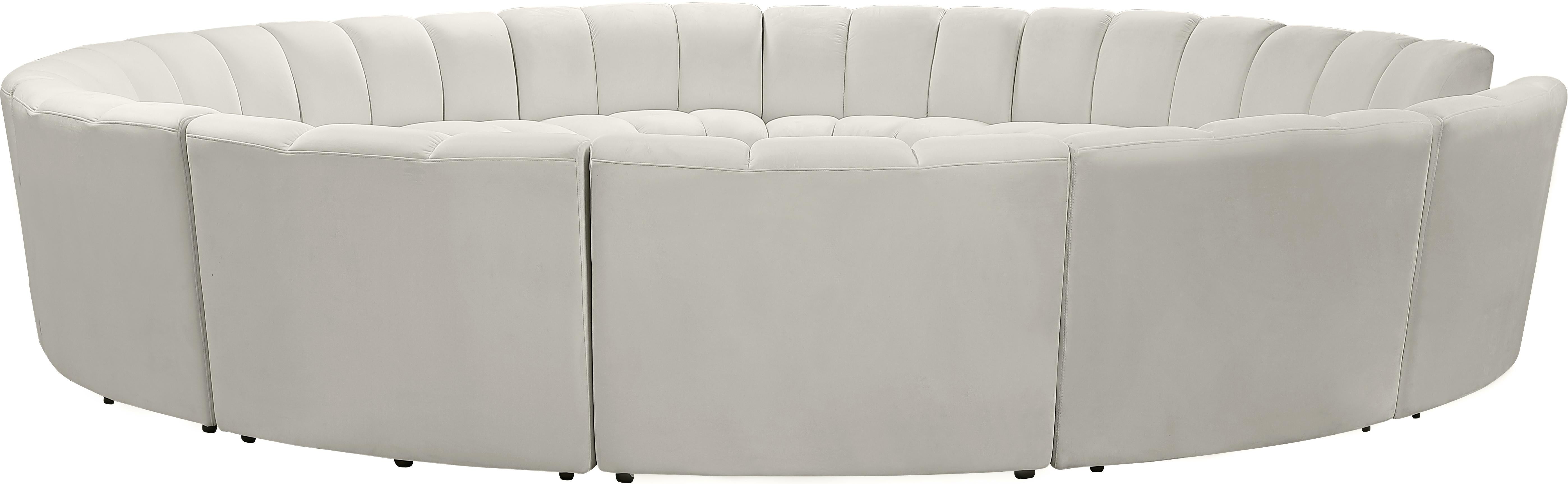Infinity Cream Velvet 12pc. Modular Sectional - Luxury Home Furniture (MI)