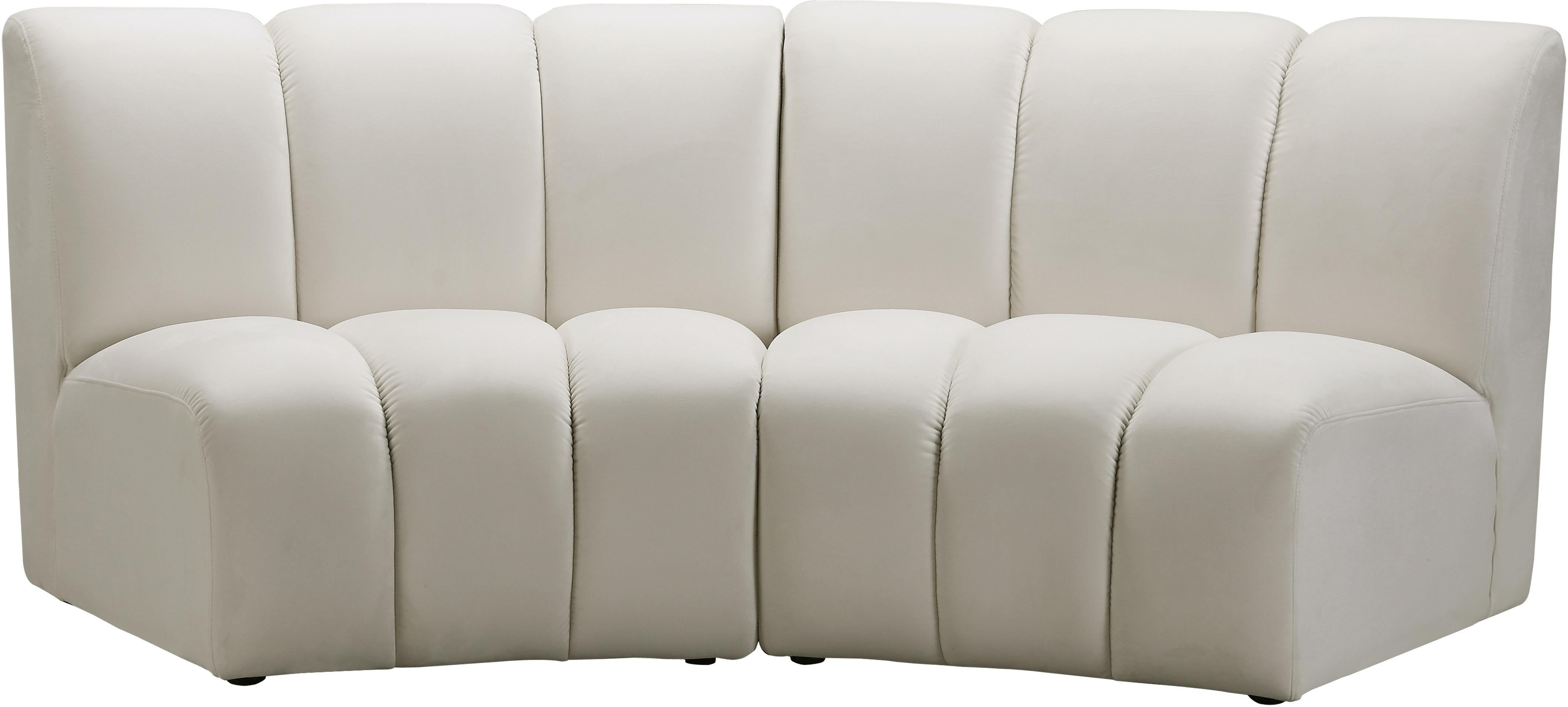 Infinity Cream Velvet 2pc. Modular Sectional