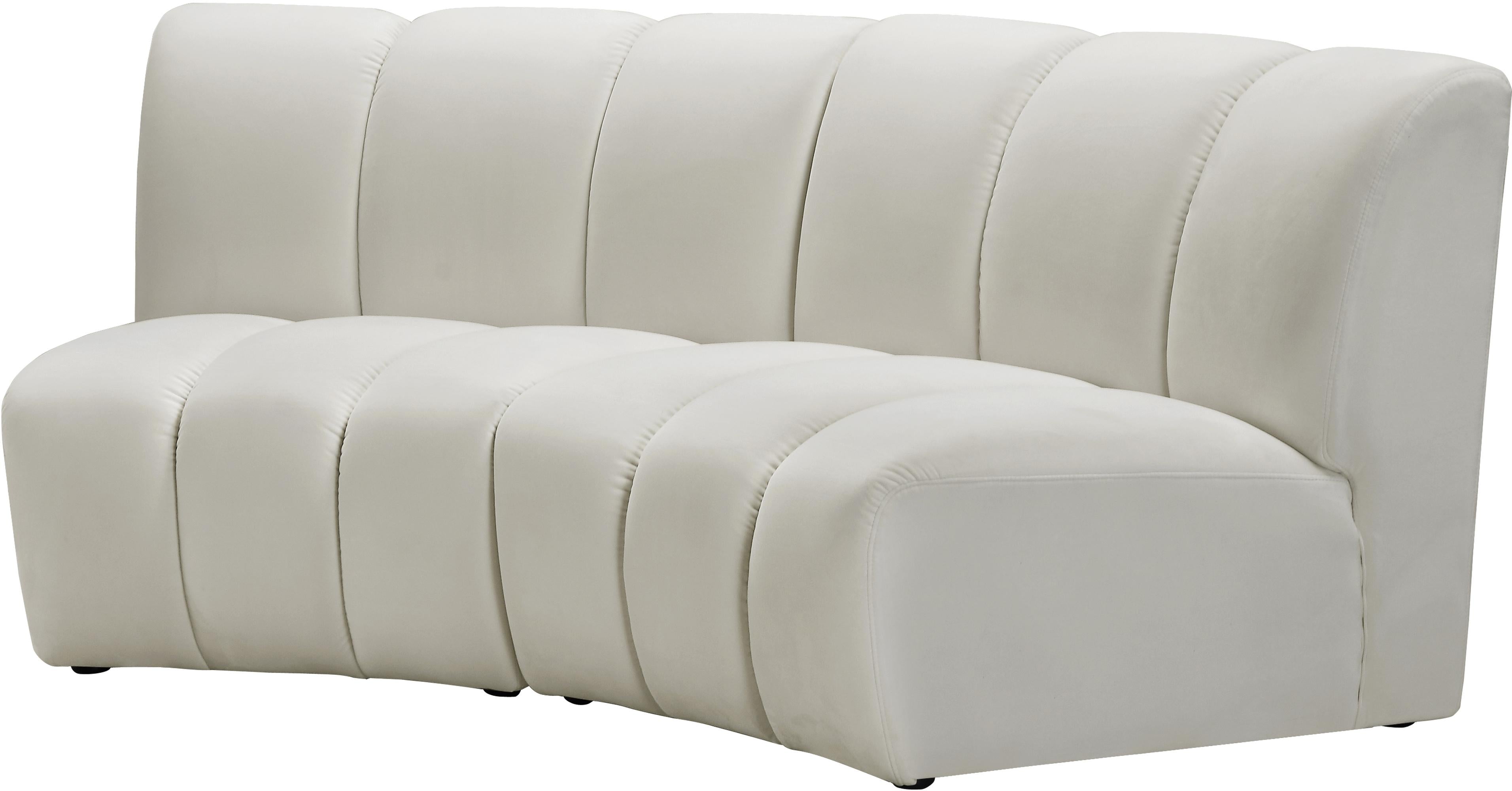 Infinity Cream Velvet 2pc. Modular Sectional - Luxury Home Furniture (MI)