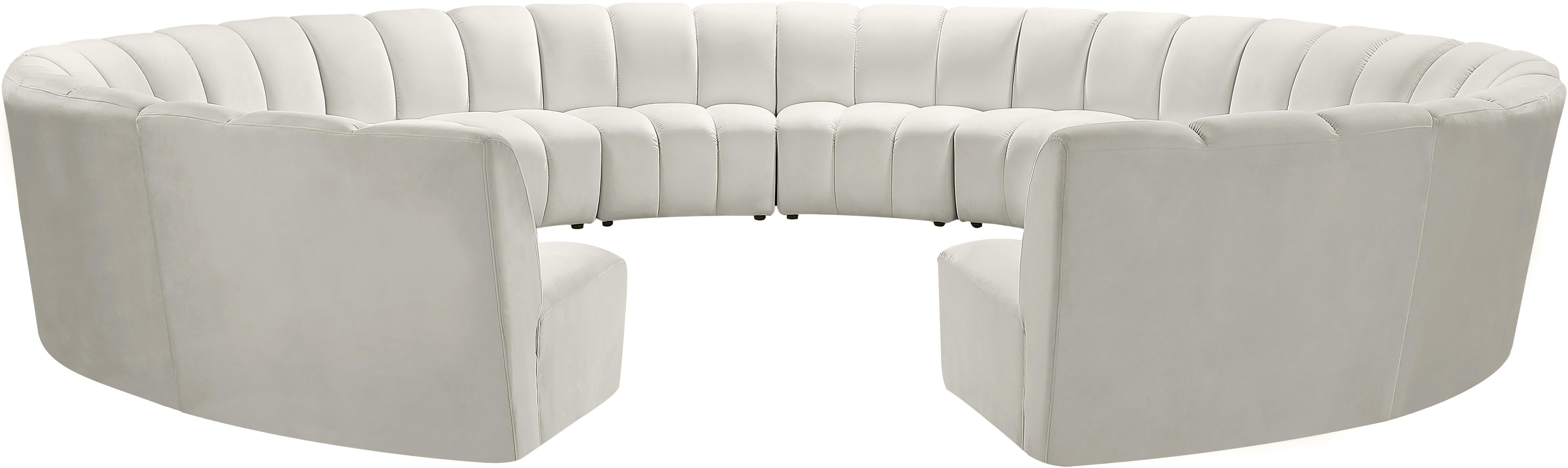 Infinity Cream Velvet 12pc. Modular Sectional - Luxury Home Furniture (MI)