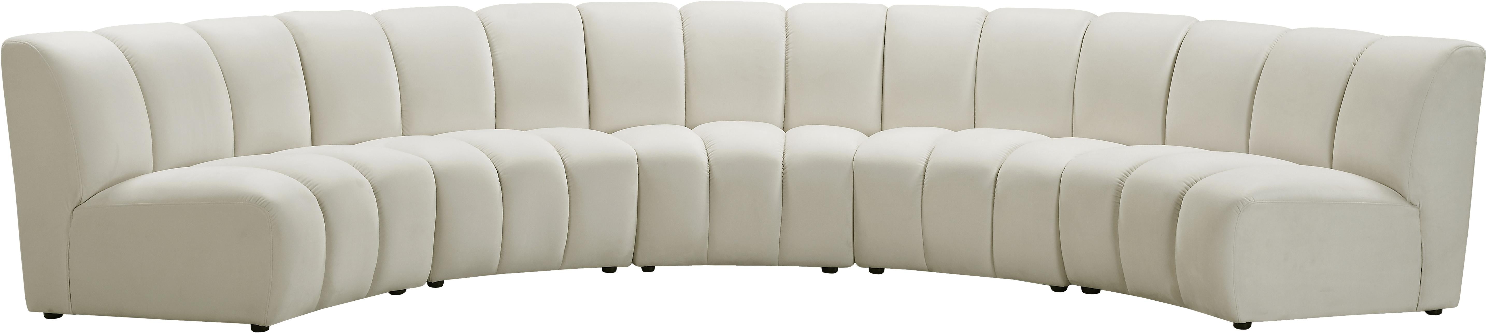 Infinity Cream Velvet 5pc. Modular Sectional - Luxury Home Furniture (MI)