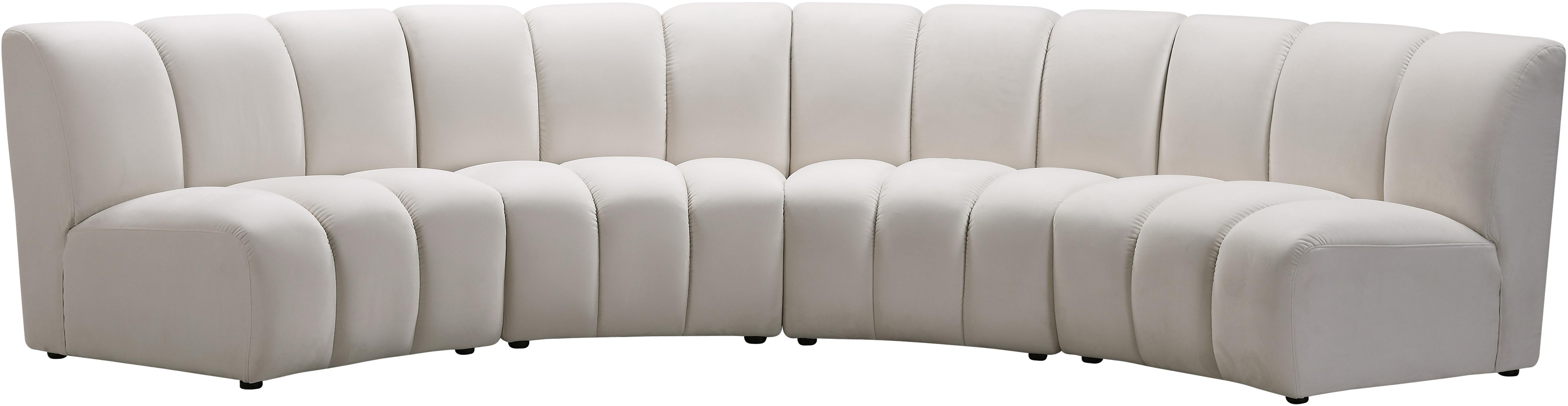 Infinity Cream Velvet 4pc. Modular Sectional - Luxury Home Furniture (MI)