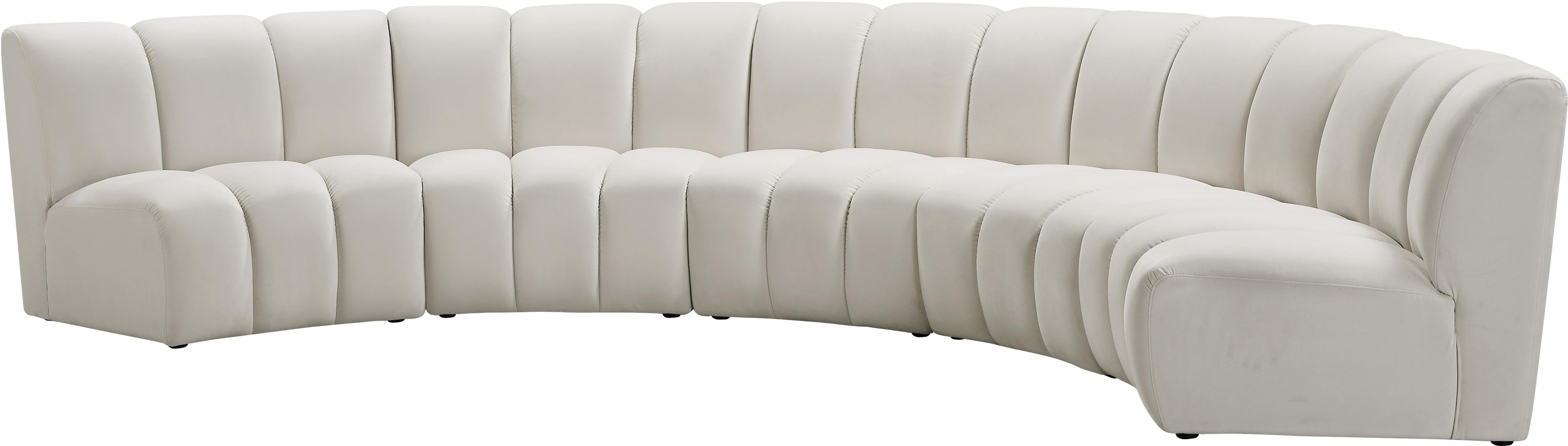 Infinity Cream Velvet 5pc. Modular Sectional - Luxury Home Furniture (MI)