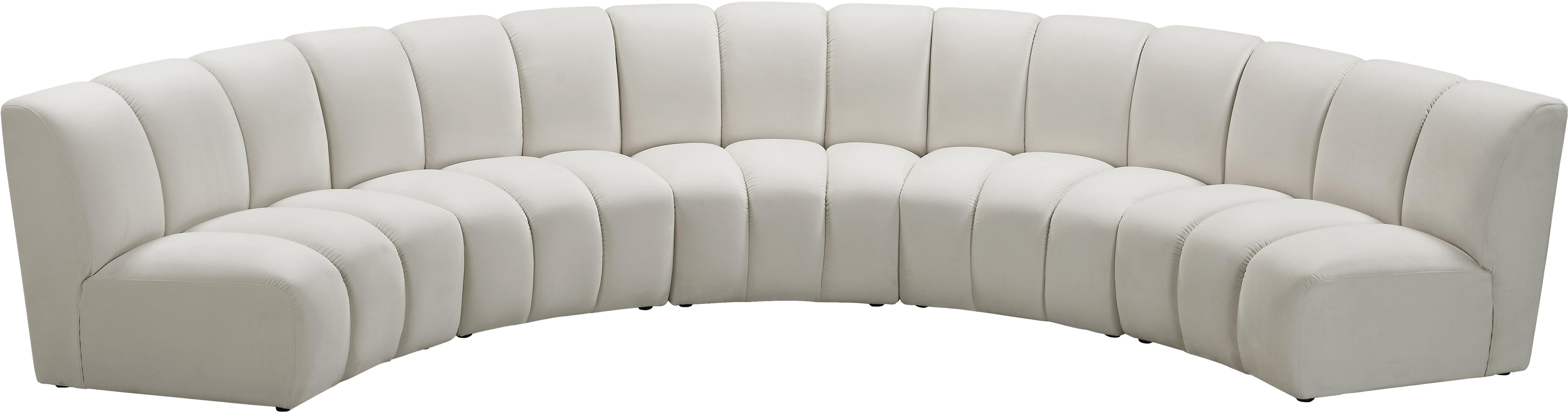 Infinity Cream Velvet 5pc. Modular Sectional - Luxury Home Furniture (MI)