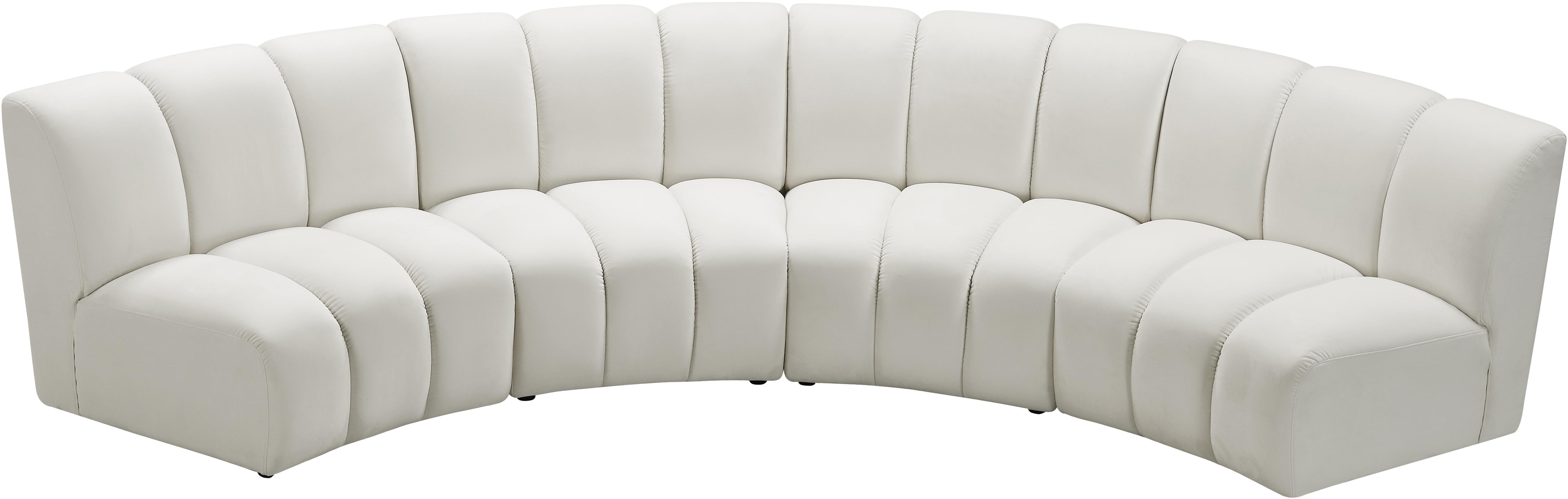 Infinity Cream Velvet 4pc. Modular Sectional - Luxury Home Furniture (MI)