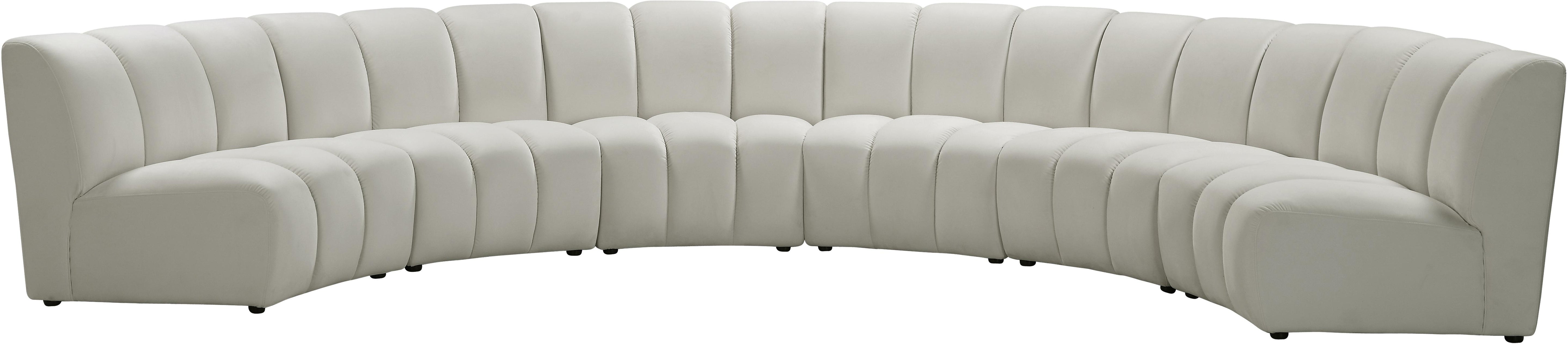 Infinity Cream Velvet 6pc. Modular Sectional - Luxury Home Furniture (MI)
