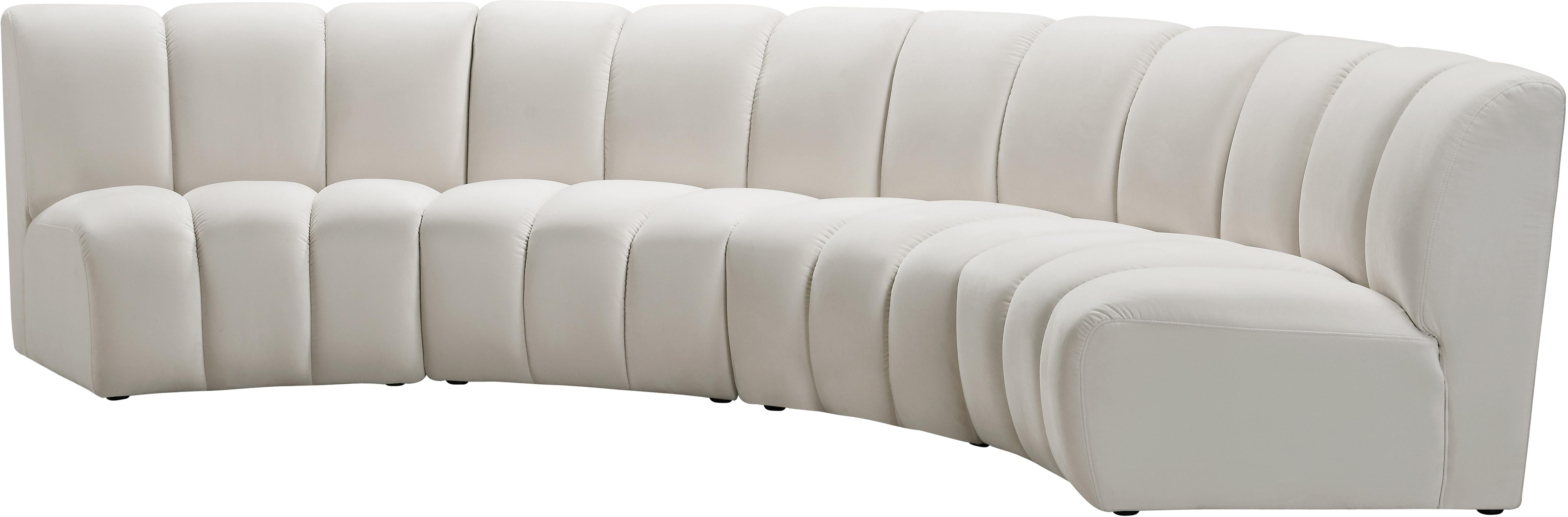 Infinity Cream Velvet 4pc. Modular Sectional - Luxury Home Furniture (MI)