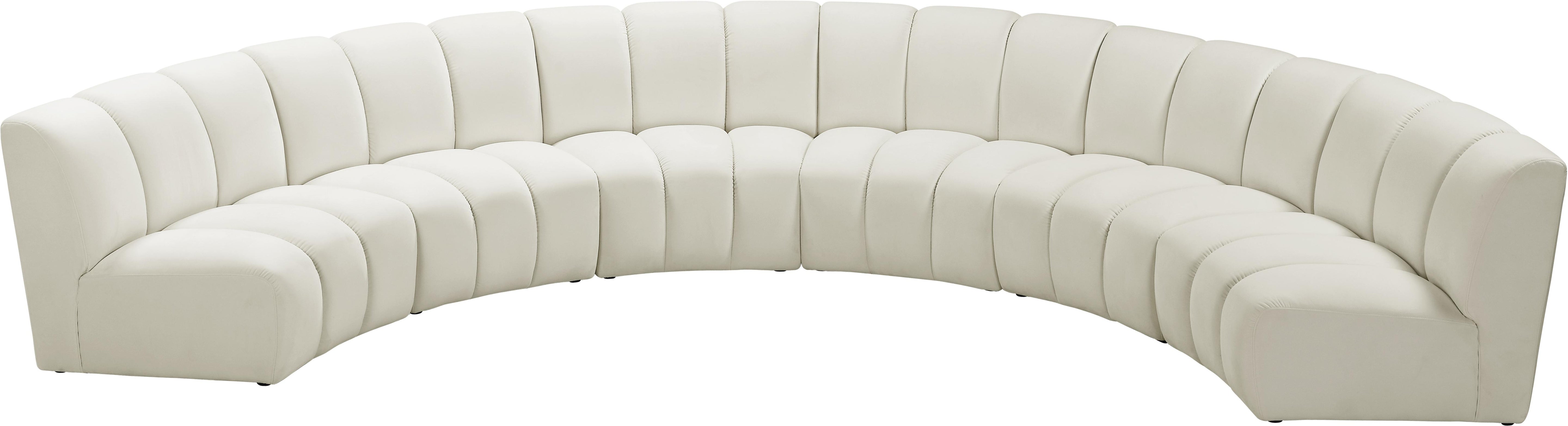 Infinity Cream Velvet 6pc. Modular Sectional - Luxury Home Furniture (MI)