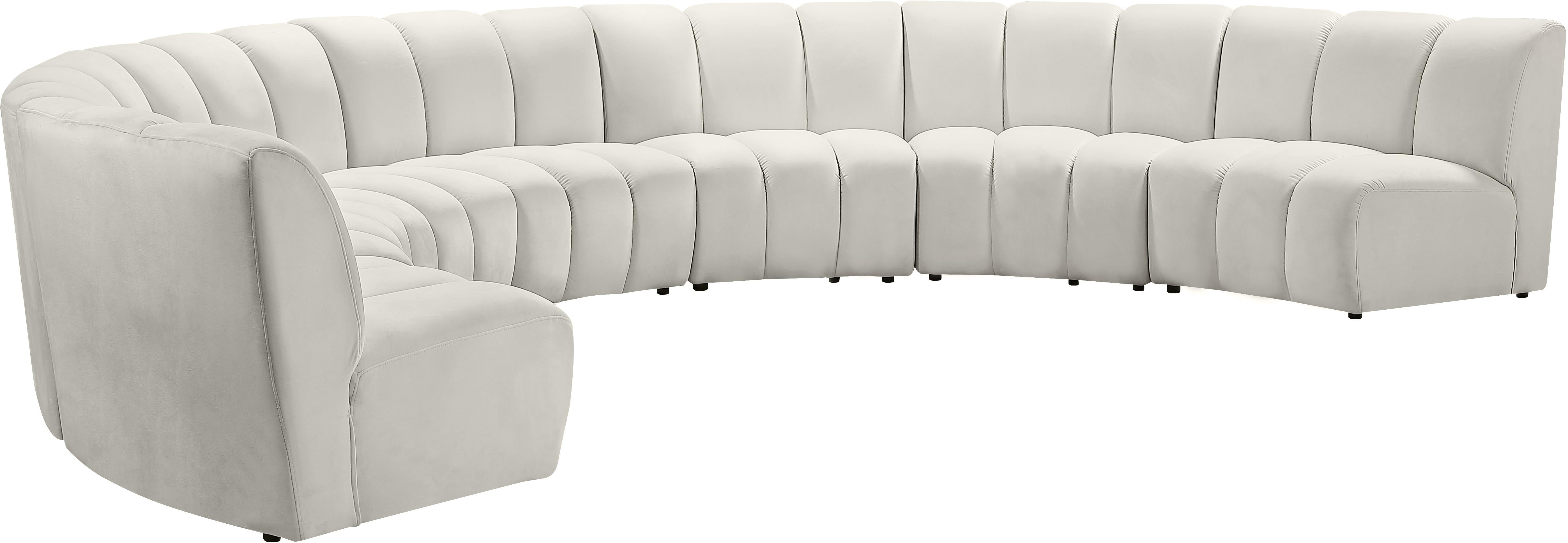 Infinity Cream Velvet 7pc. Modular Sectional - Luxury Home Furniture (MI)