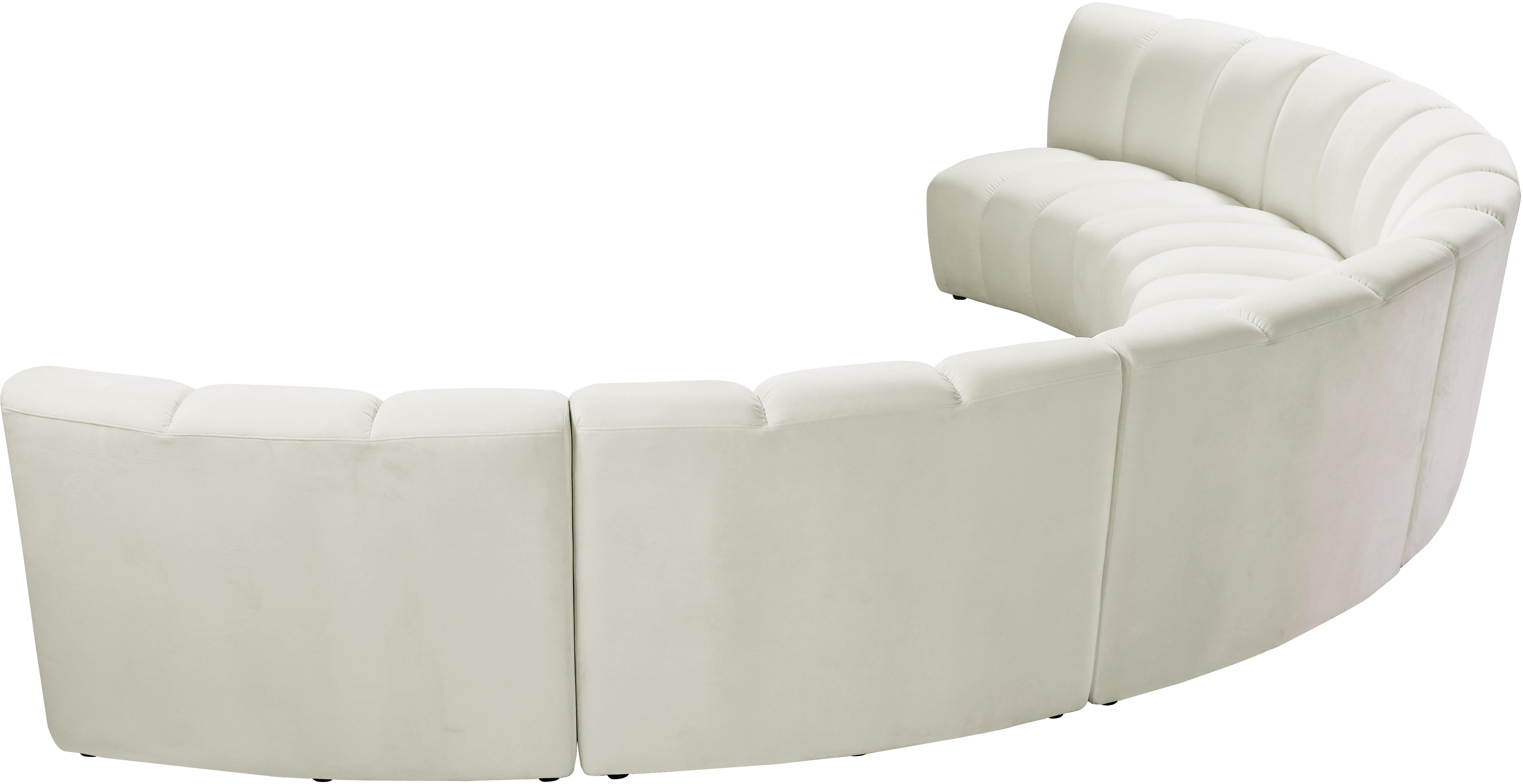 Infinity Cream Velvet 6pc. Modular Sectional - Luxury Home Furniture (MI)