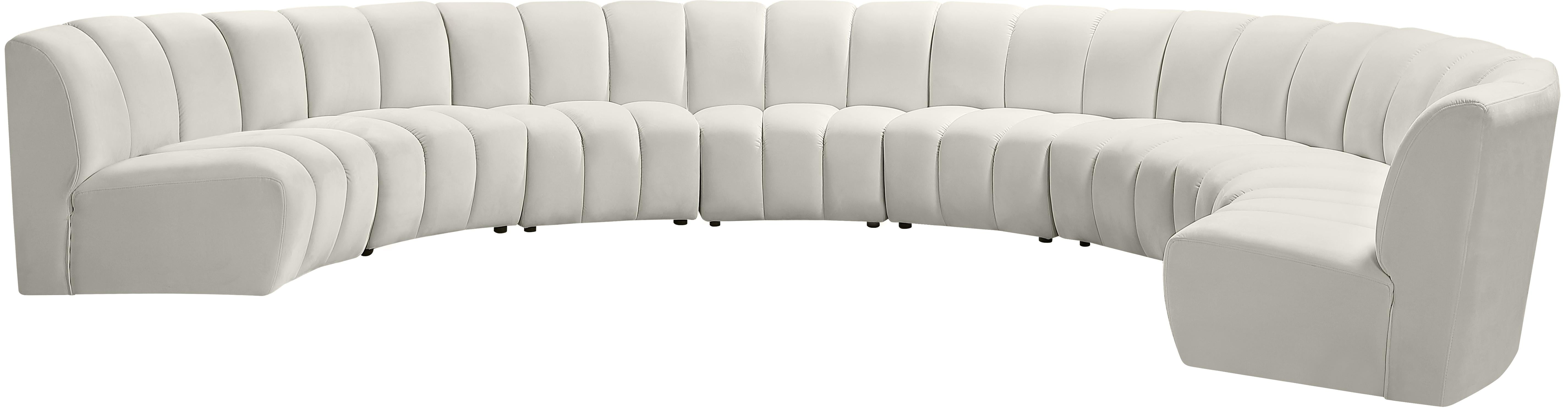 Infinity Cream Velvet 8pc. Modular Sectional - Luxury Home Furniture (MI)