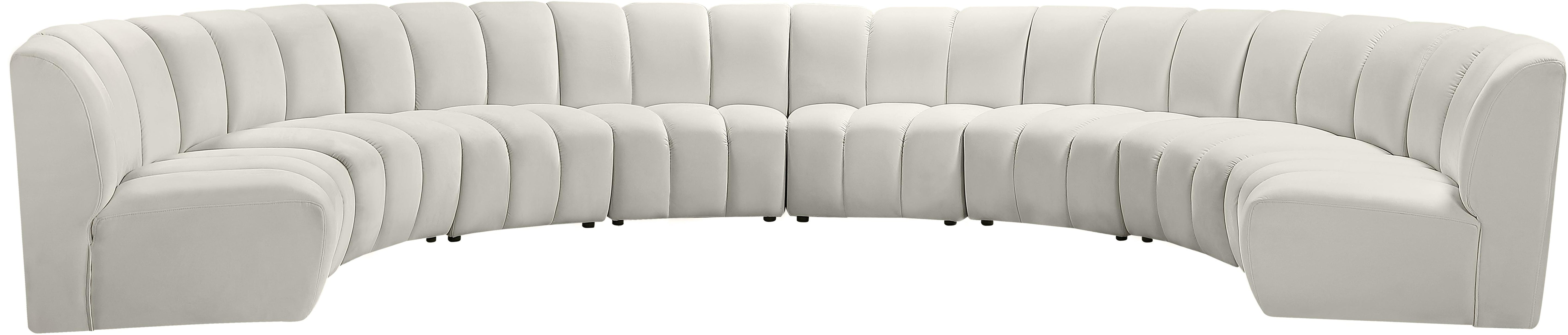 Infinity Cream Velvet 8pc. Modular Sectional - Luxury Home Furniture (MI)