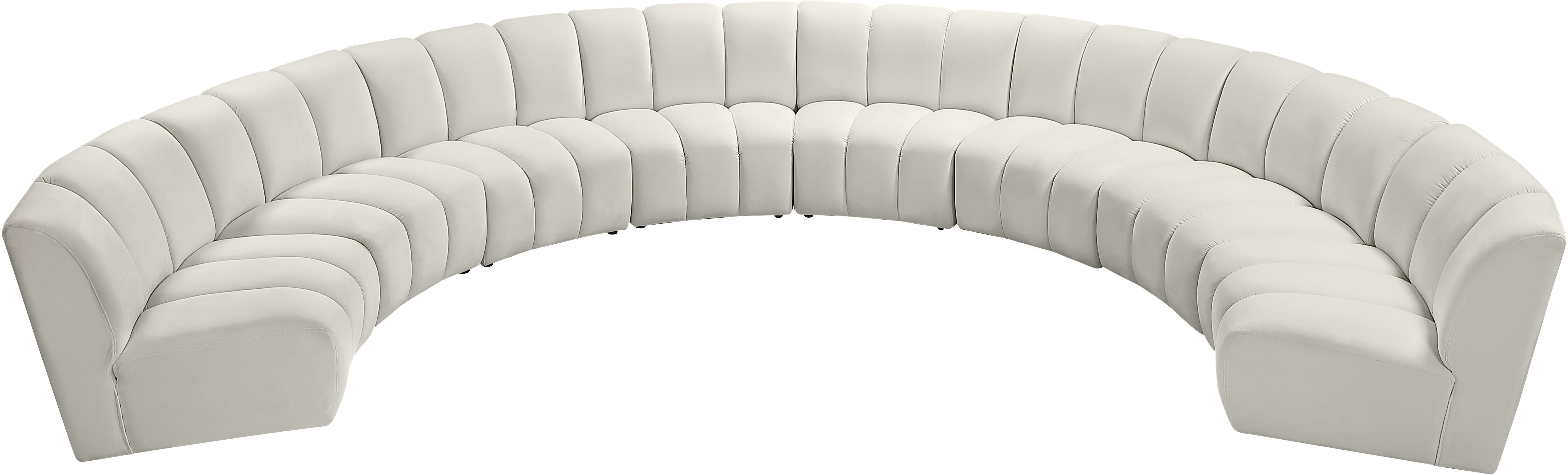 Infinity Cream Velvet 8pc. Modular Sectional - Luxury Home Furniture (MI)
