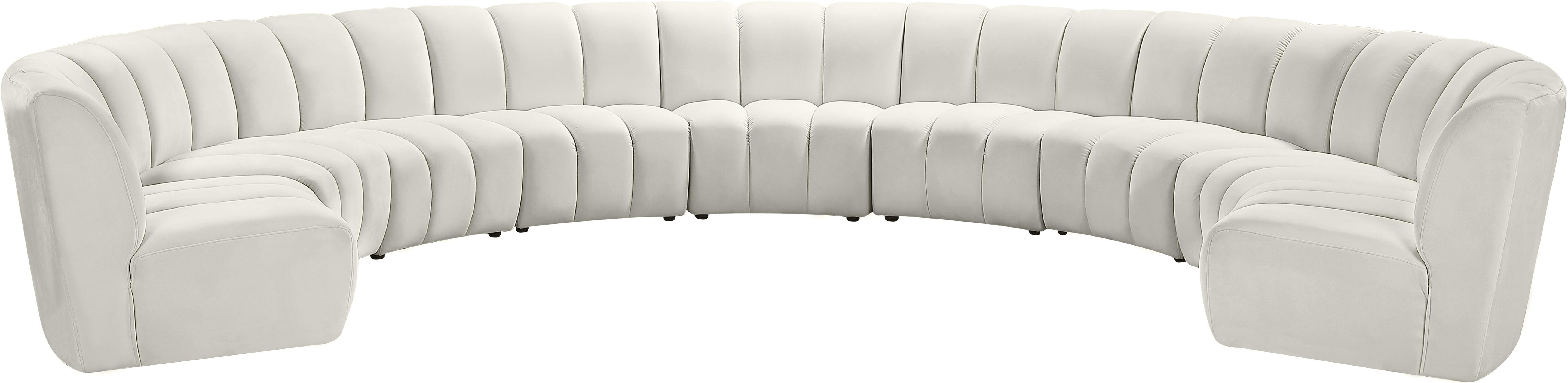Infinity Cream Velvet 9pc. Modular Sectional - Luxury Home Furniture (MI)
