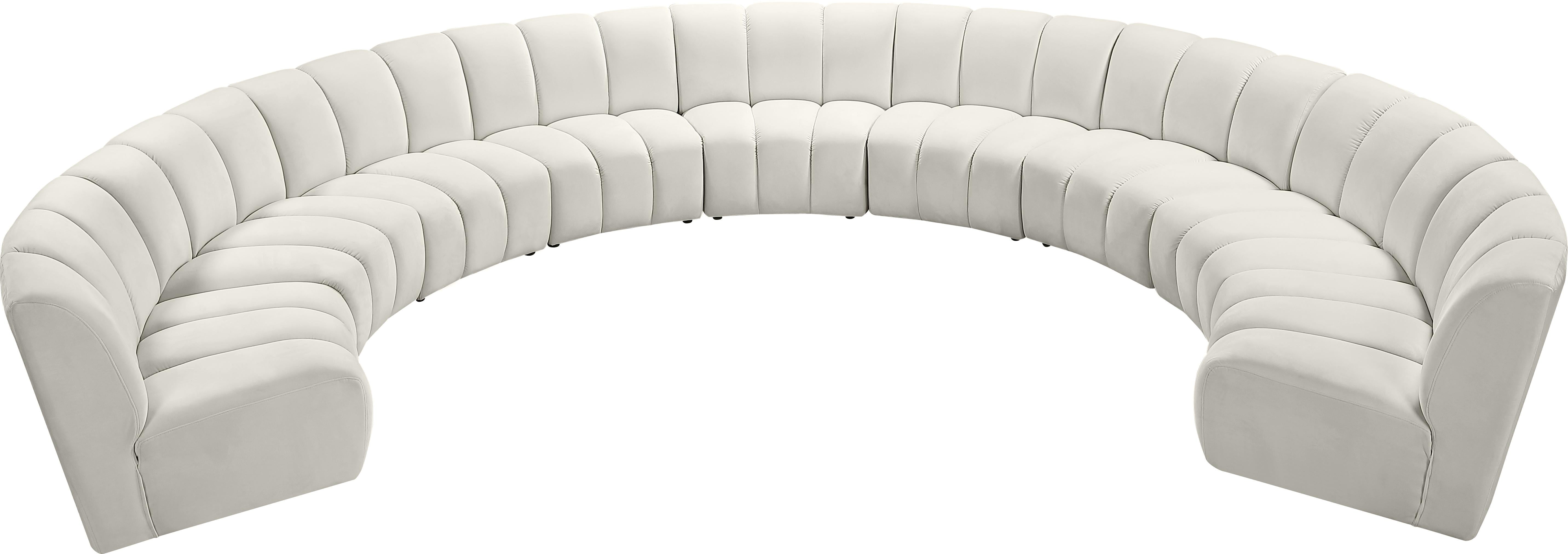 Infinity Cream Velvet 9pc. Modular Sectional - Luxury Home Furniture (MI)