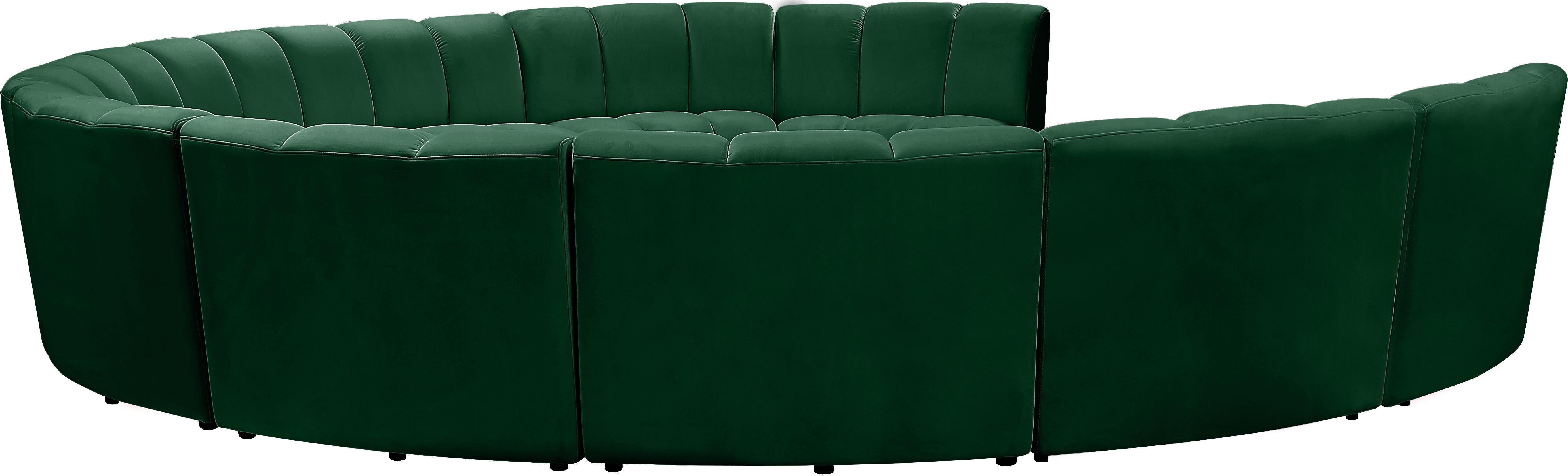 Infinity Green Velvet 10pc. Modular Sectional - Luxury Home Furniture (MI)