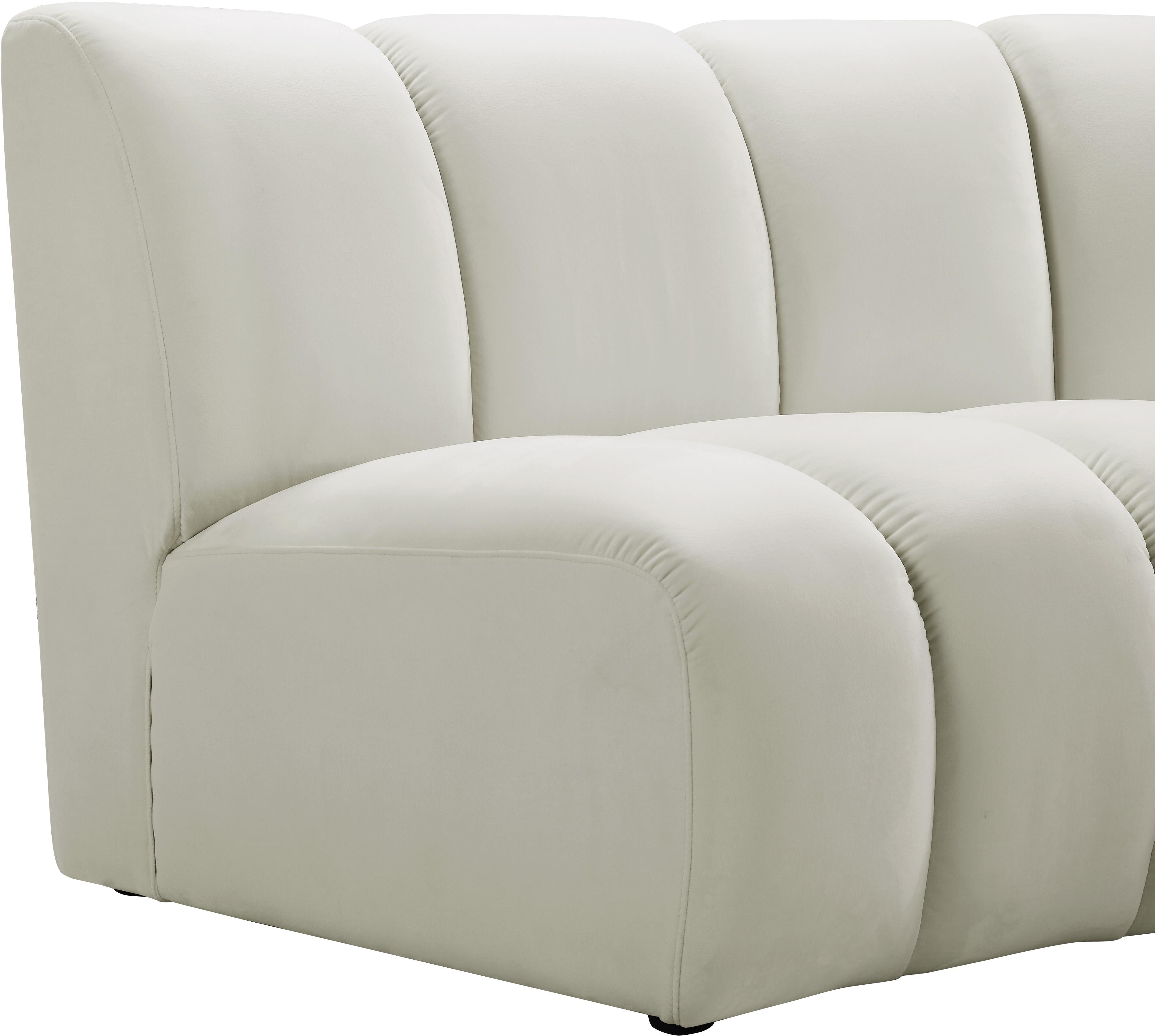 Infinity Cream Velvet 2pc. Modular Sectional - Luxury Home Furniture (MI)