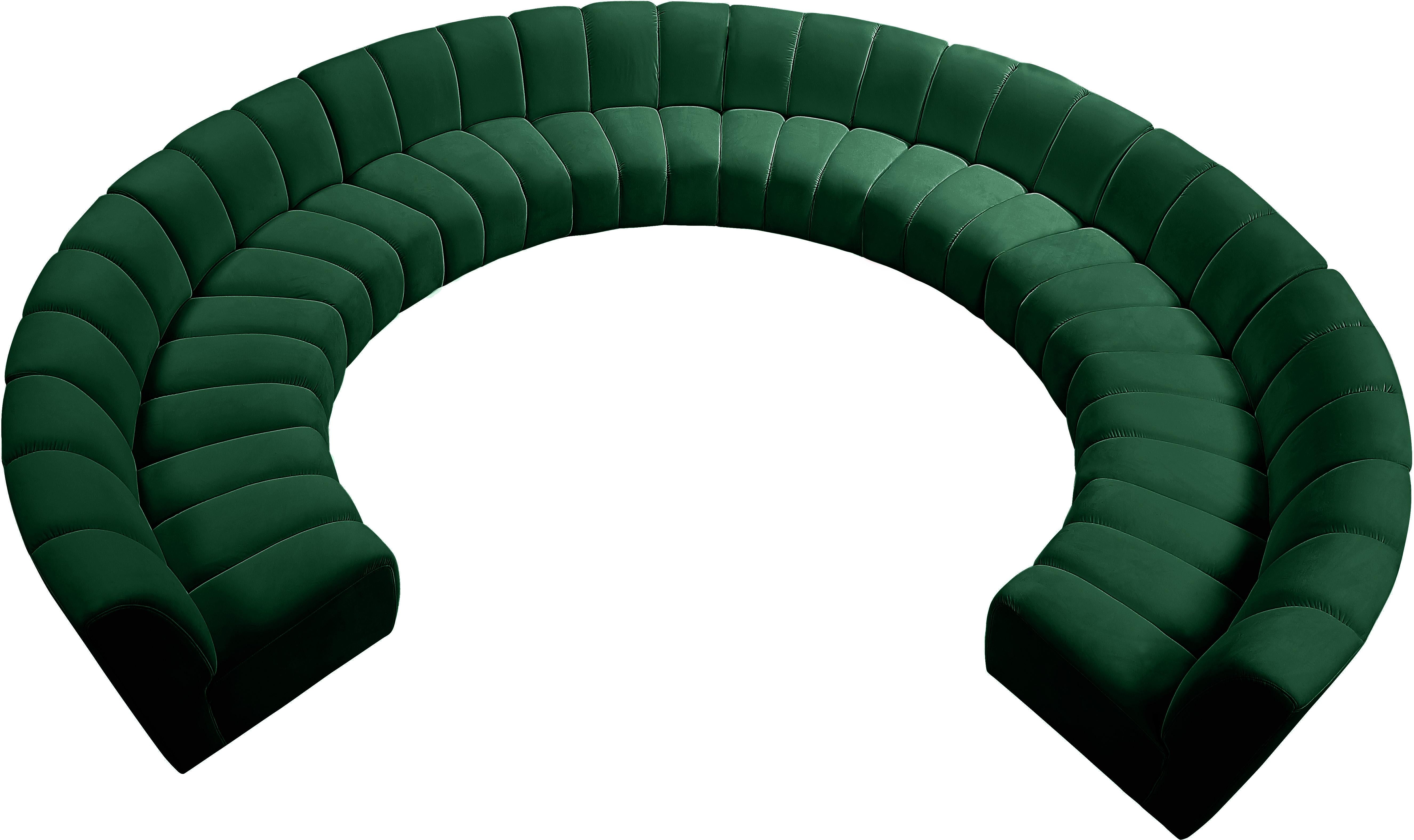 Infinity Green Velvet 10pc. Modular Sectional - Luxury Home Furniture (MI)