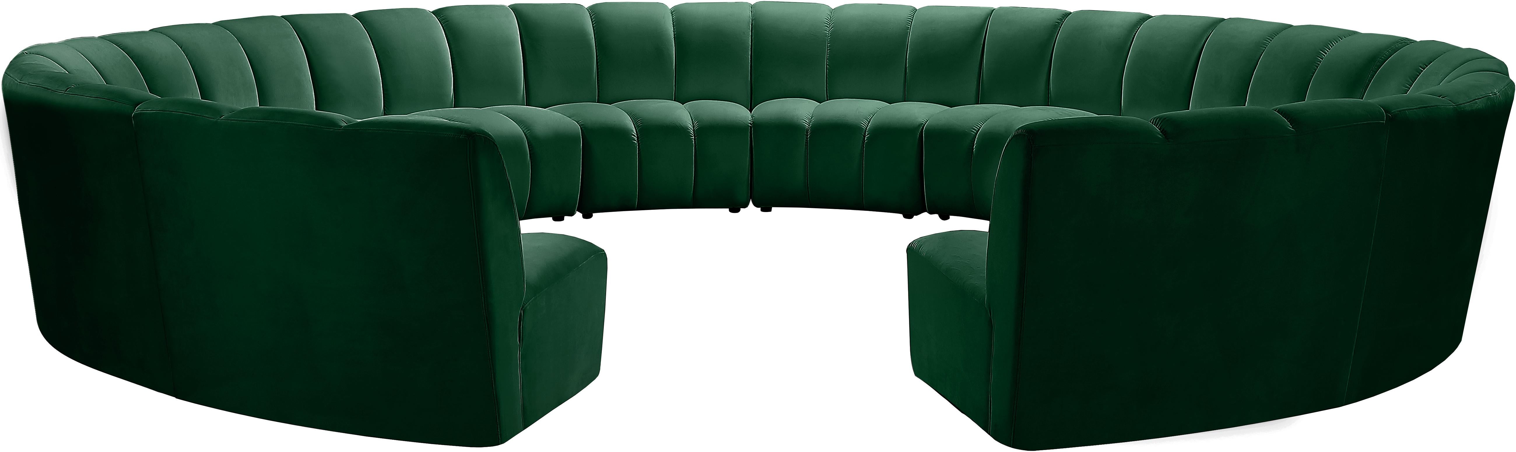 Infinity Green Velvet 12pc. Modular Sectional - Luxury Home Furniture (MI)
