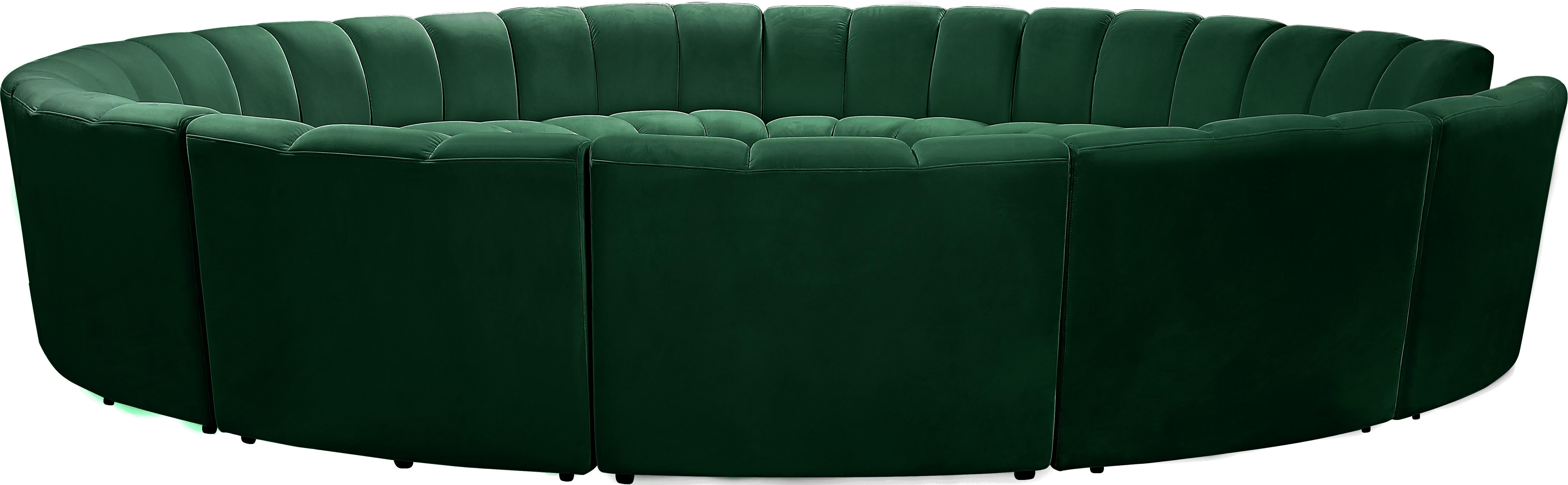 Infinity Green Velvet 12pc. Modular Sectional - Luxury Home Furniture (MI)