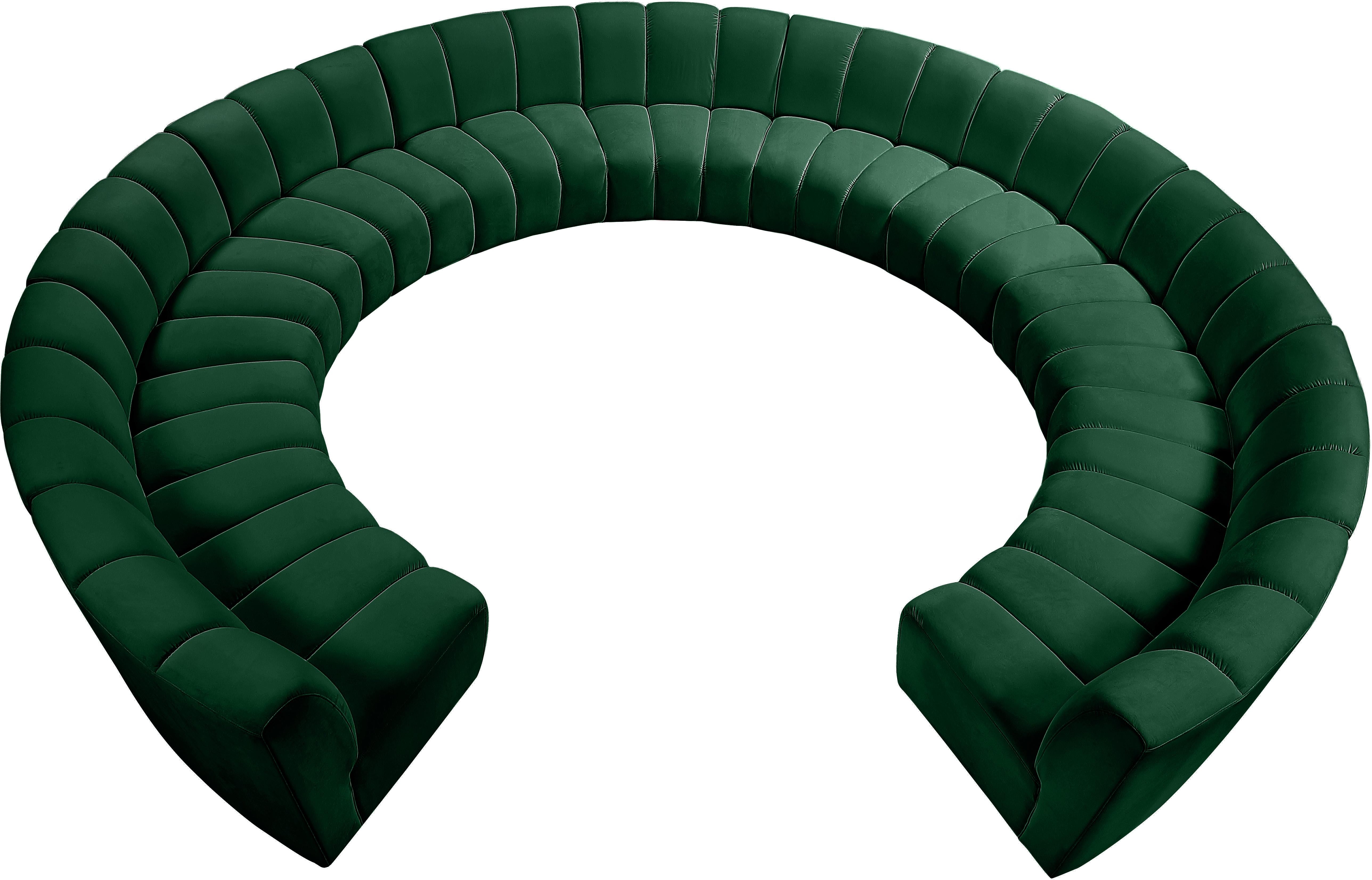 Infinity Green Velvet 11pc. Modular Sectional - Luxury Home Furniture (MI)