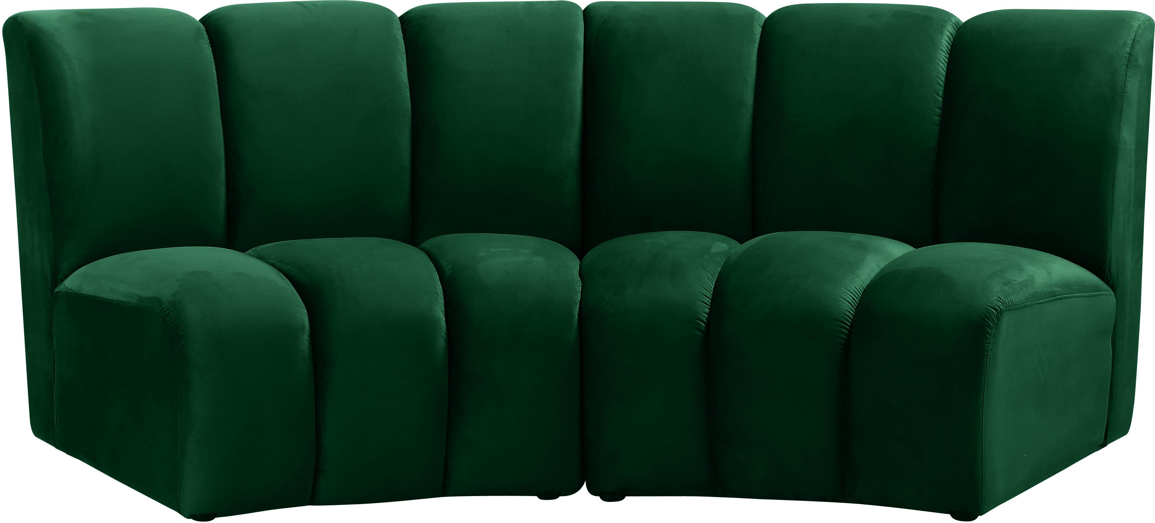 Infinity Green Velvet 2pc. Modular Sectional - Luxury Home Furniture (MI)