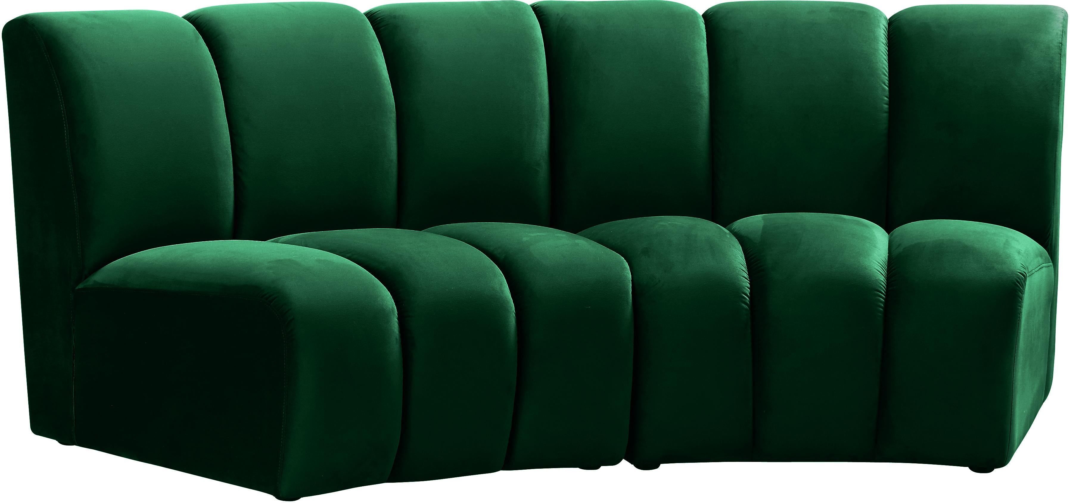 Infinity Green Velvet 2pc. Modular Sectional - Luxury Home Furniture (MI)