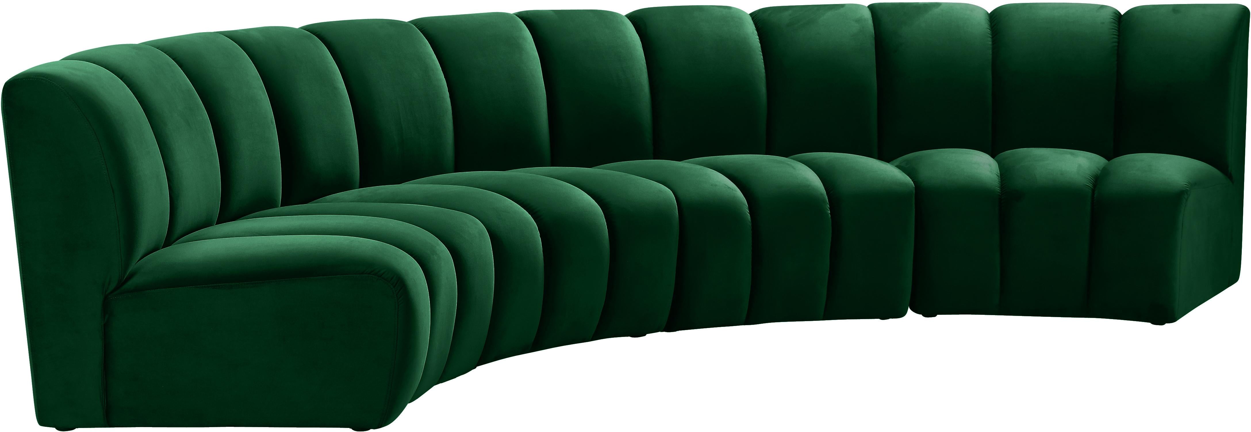 Infinity Green Velvet 4pc. Modular Sectional - Luxury Home Furniture (MI)