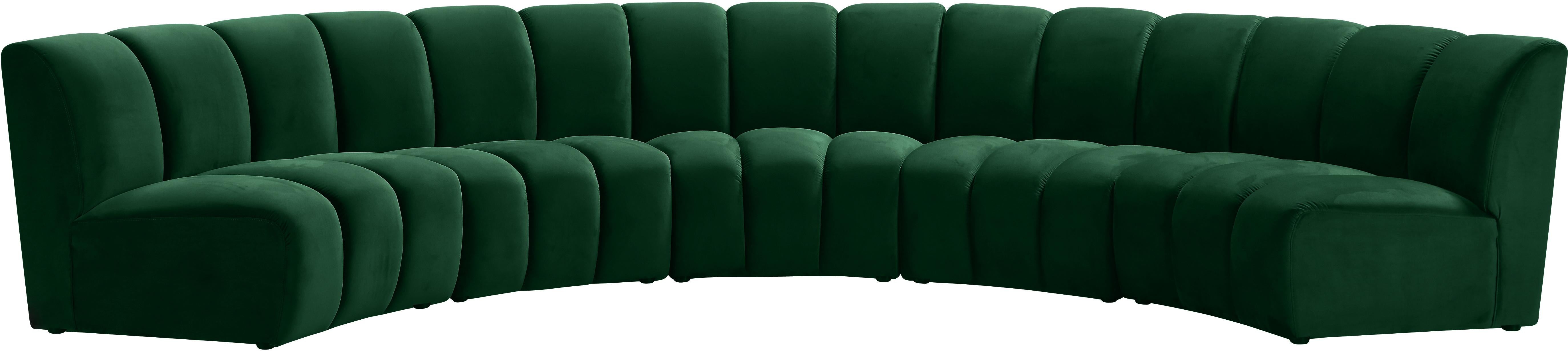 Infinity Green Velvet 5pc. Modular Sectional - Luxury Home Furniture (MI)